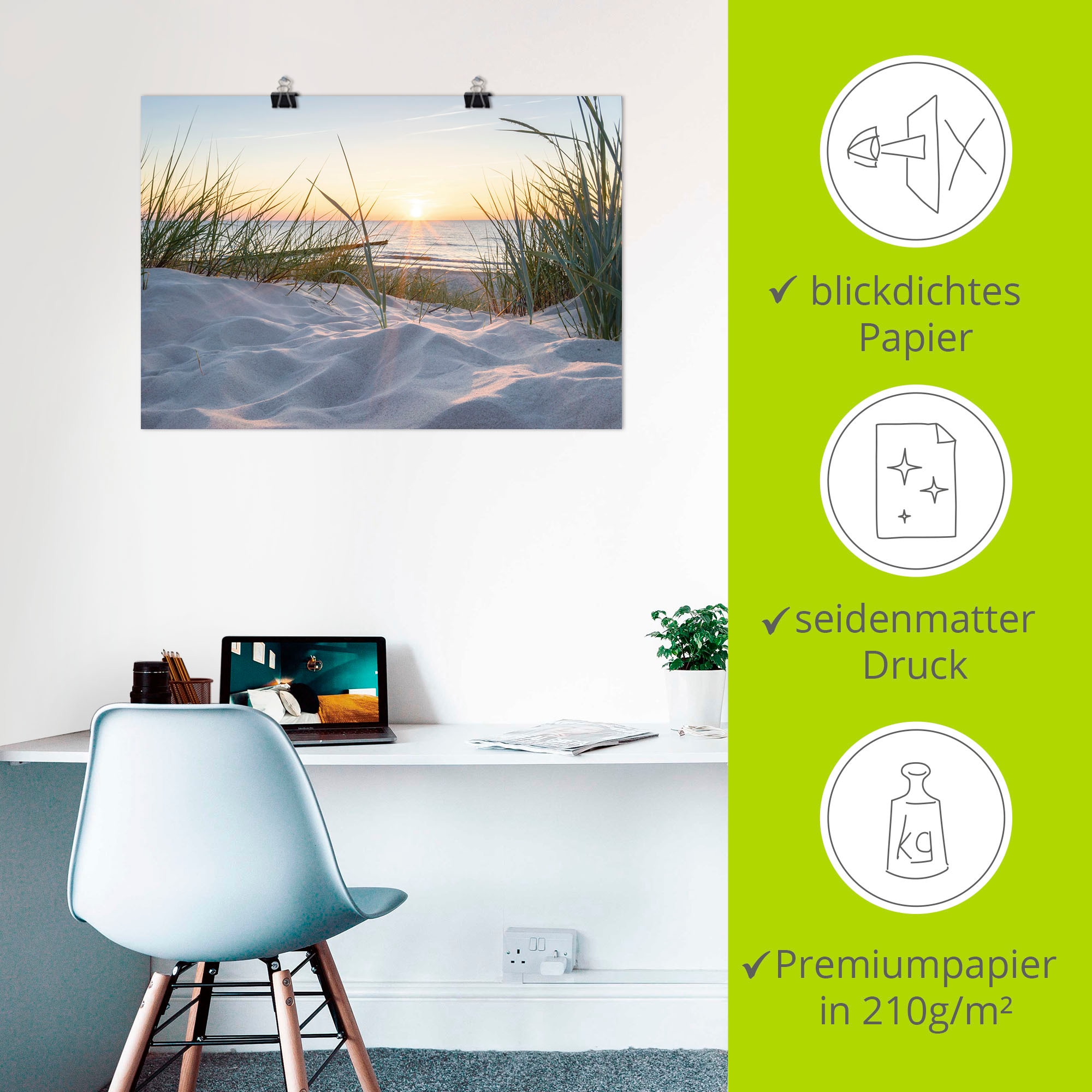 Artland Fresque murale »Ostseestrand« 1 cuis tlg. als Alubild, Leinwandbild, Poster in verschied. Grössen