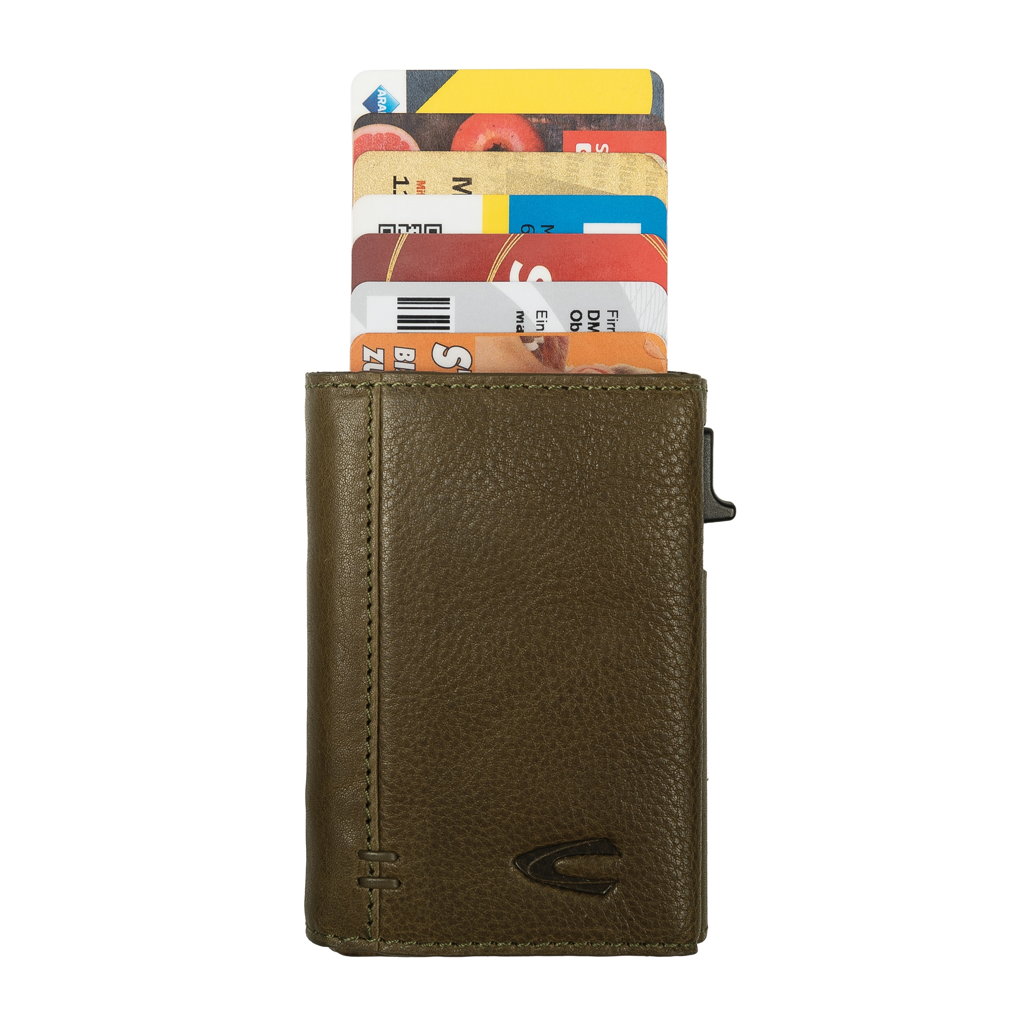camel active Kartenetui »Thunder« Leder-Herrenbörse mit Kartenschieber, Magnethalterung und RFID-Schutz