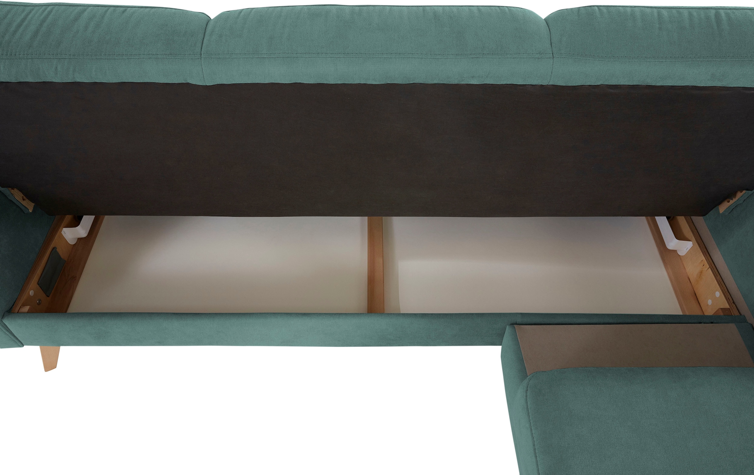 exxpo - sofa fashion Ecksofa »Nappa, kompakt und komfortabel, bequem, zeitloses Design, L-Form« tolle Detailverarbeitung, inkl. Bettfunktion und Bettkasten