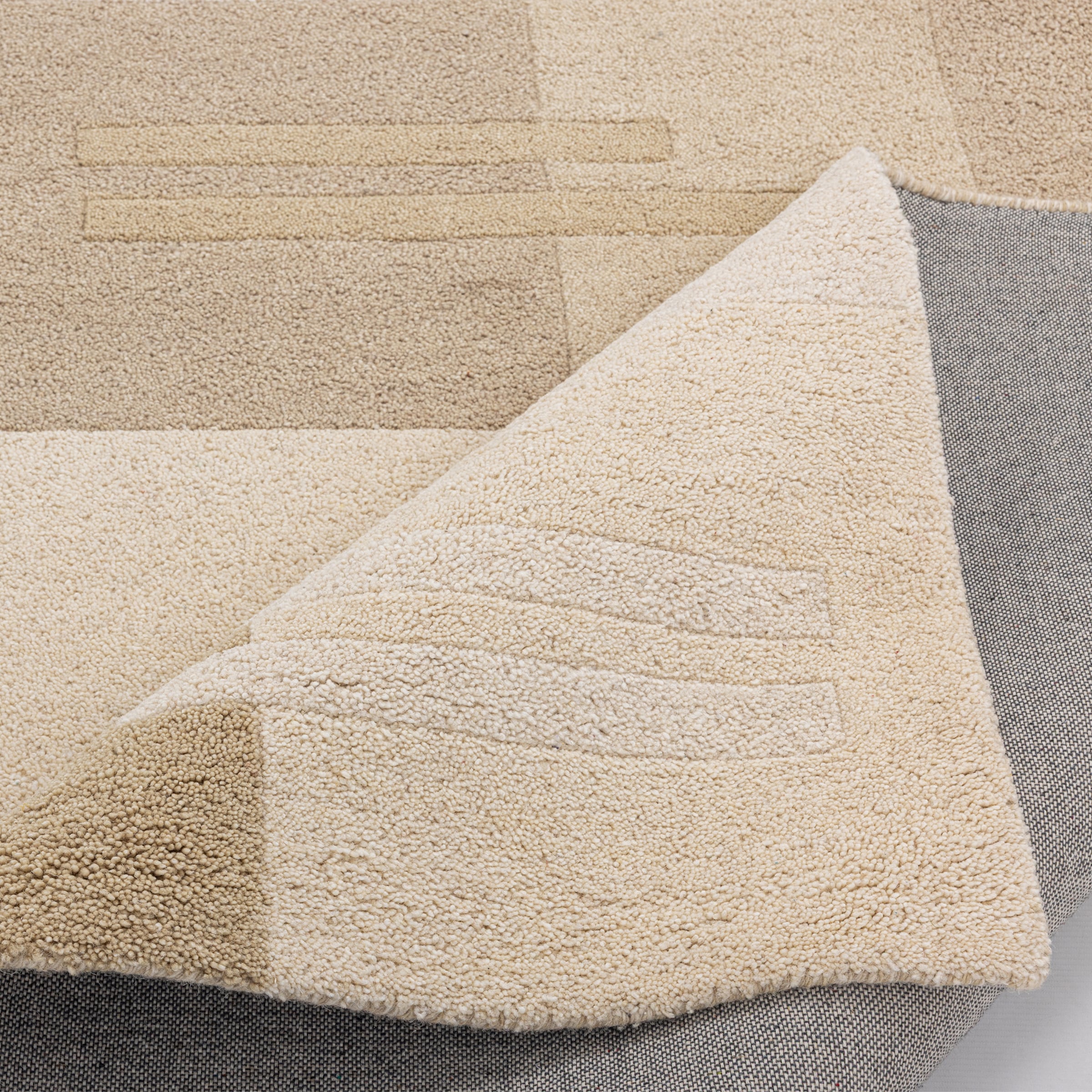 THEKO Tapis en laine »Gabbeh Kästchen, Patchwork Design, reine Wolle« Rectangulaire 14 mm Höhe Tons naturels, salon, chambre à coucher, salle à manger