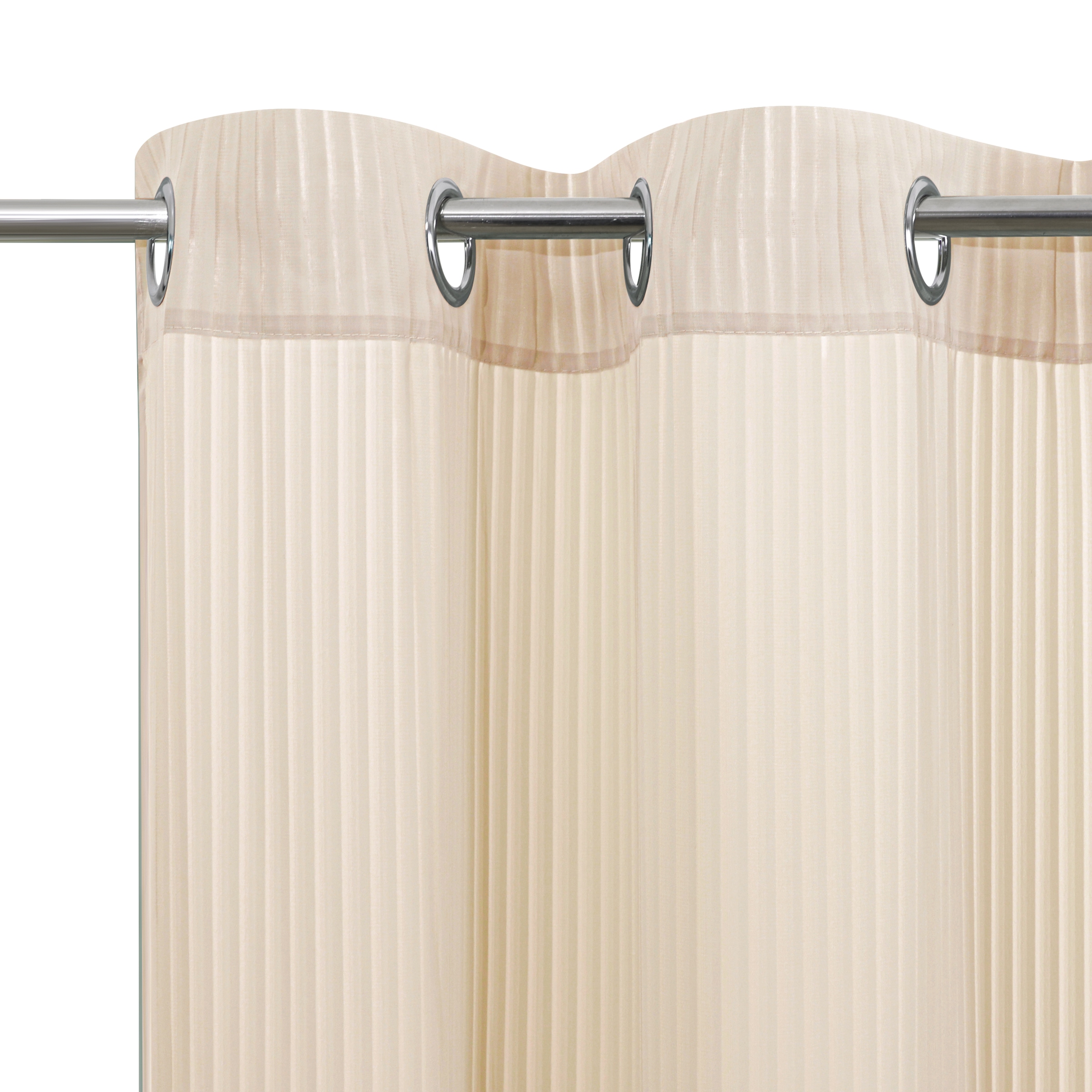 GOODproduct Gardine »Fritty« Ösen 2 Stk. tlg. Ösen,  transparent, Pflegeleicht, elegante Längststreifen