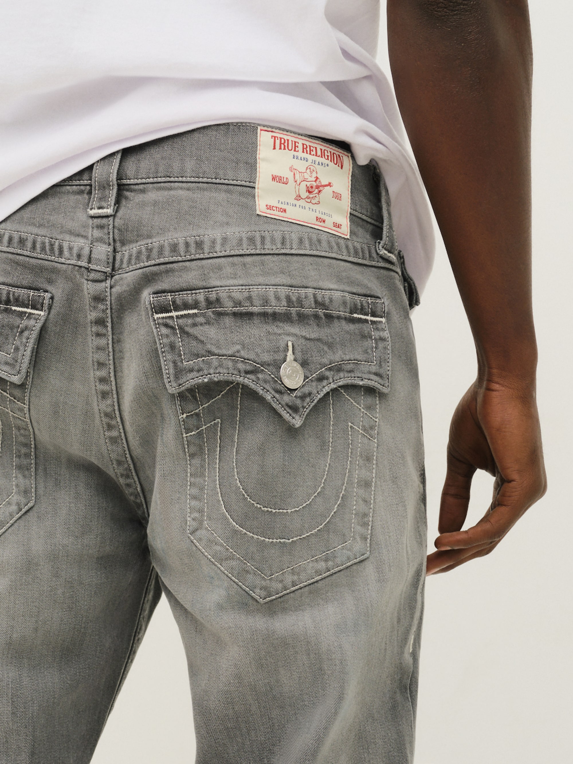 True Religion Jeans droit »RICKY SN FLAP« mélange coton, coupe droite