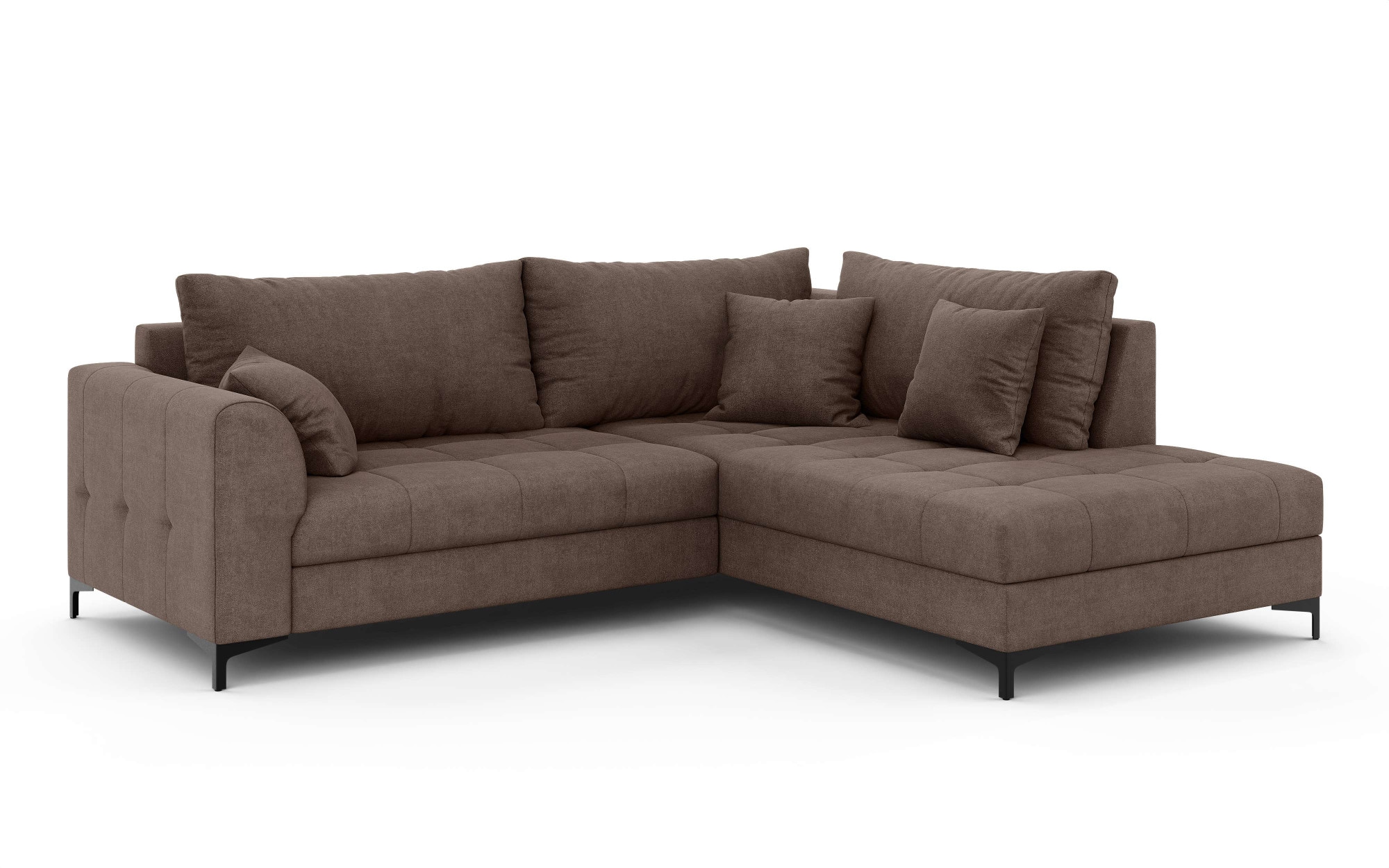 GOODproduct Canapé d'angle »LEEVKE Design-Sofa mit Ottomane rechts/links bestellbar, Breite 232 cm« in vielen modernen Farben erhältlich, belastbar bis 480 kg