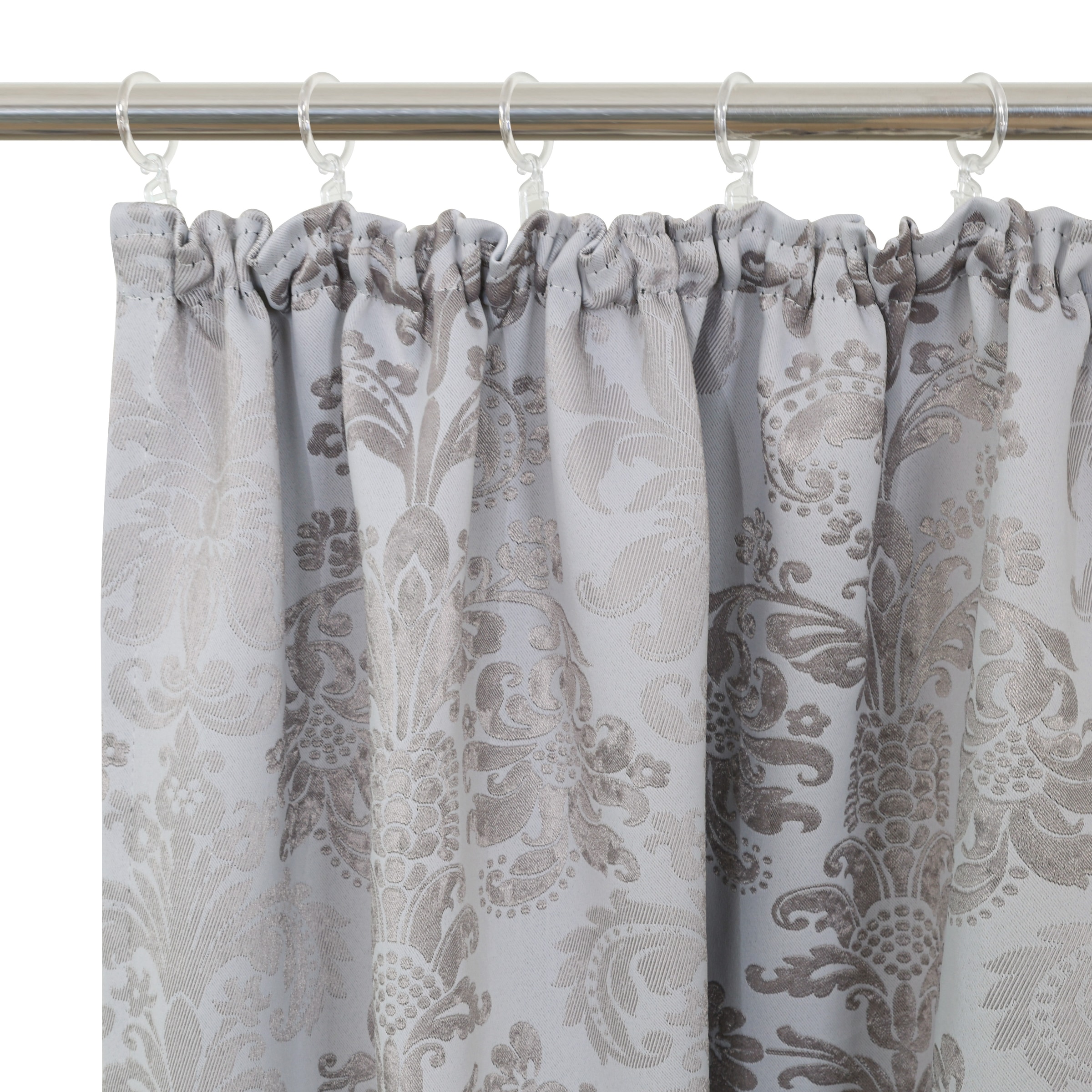 GOODproduct Rideau occultant »Mannfred« Bande volante 1 cuis tlg. opaque, motif baroque, facile d'entretien, suspension à ruban froncé