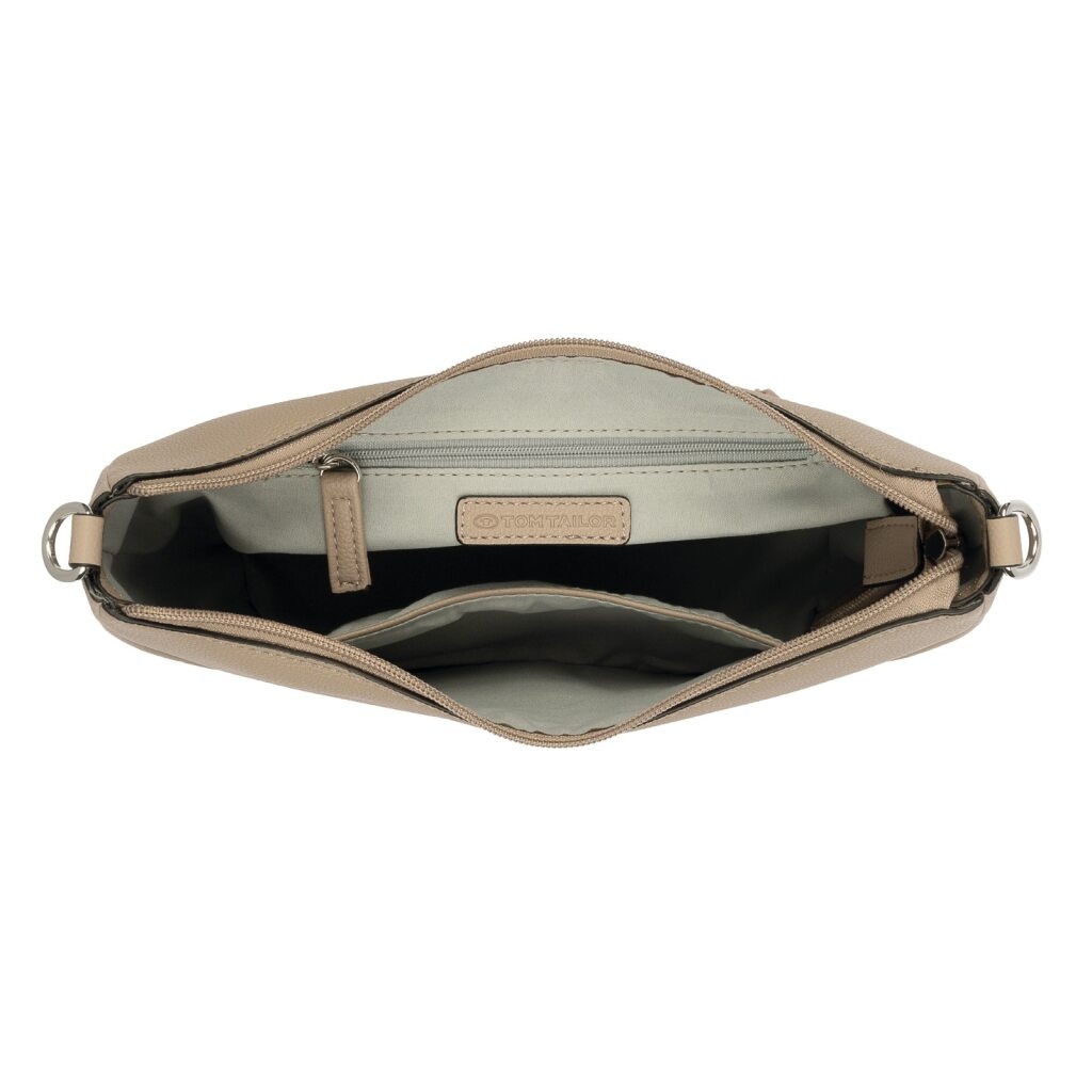 TOM TAILOR Handtasche »Tatiana« Damen Umhängetasche mit fein gewebtem, dreifarbigem Gurtband