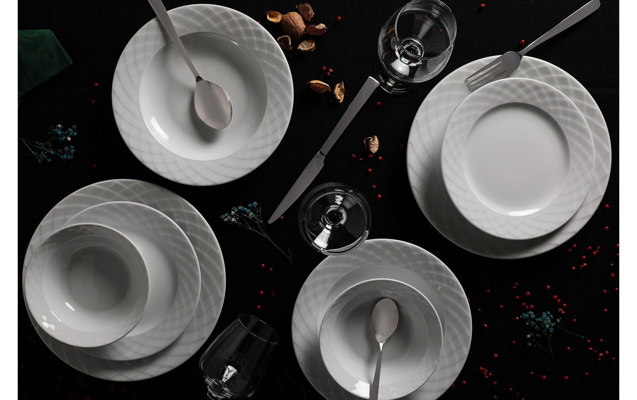   Set de vaisselle »Hermia 24 Stück« Service combiné en porcelaine élégant pour 6 personnes
