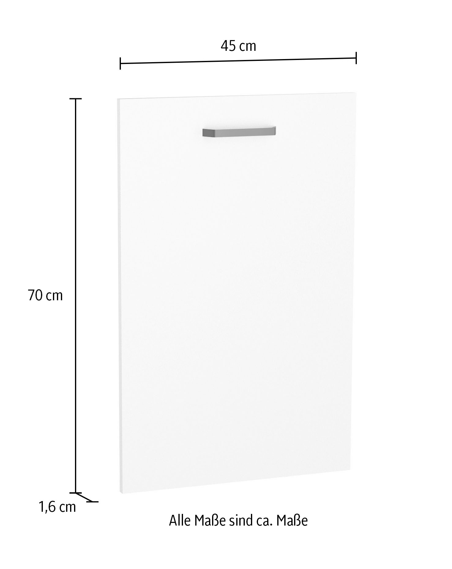 KOCHSTATION Porte frontale »Paula« 1 pièces tlg. für vollintegrierten Geschirrspüler 45 cm