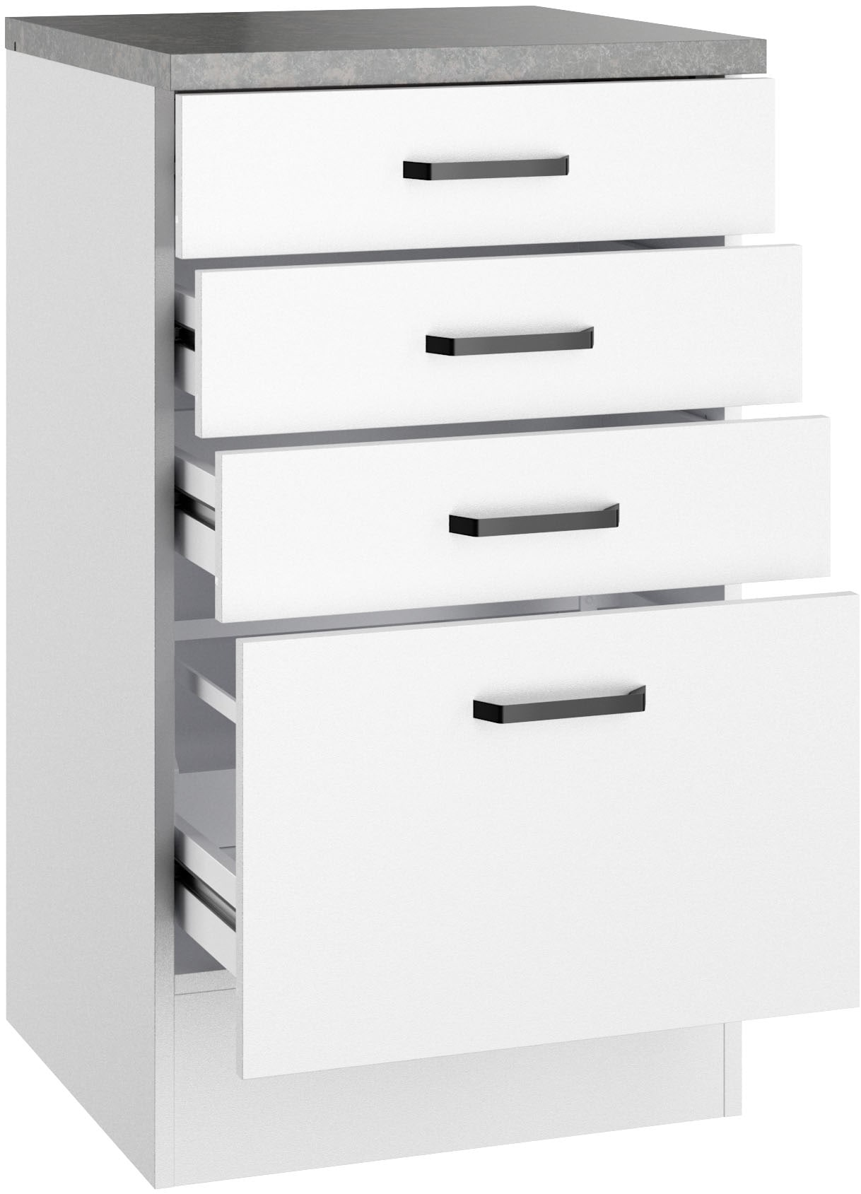 OPTIFIT Armoire basse »OPTImulti« Breite 50 cm, Tiefe 50 cm, mit 3 Schubkästen, 1 Auszug