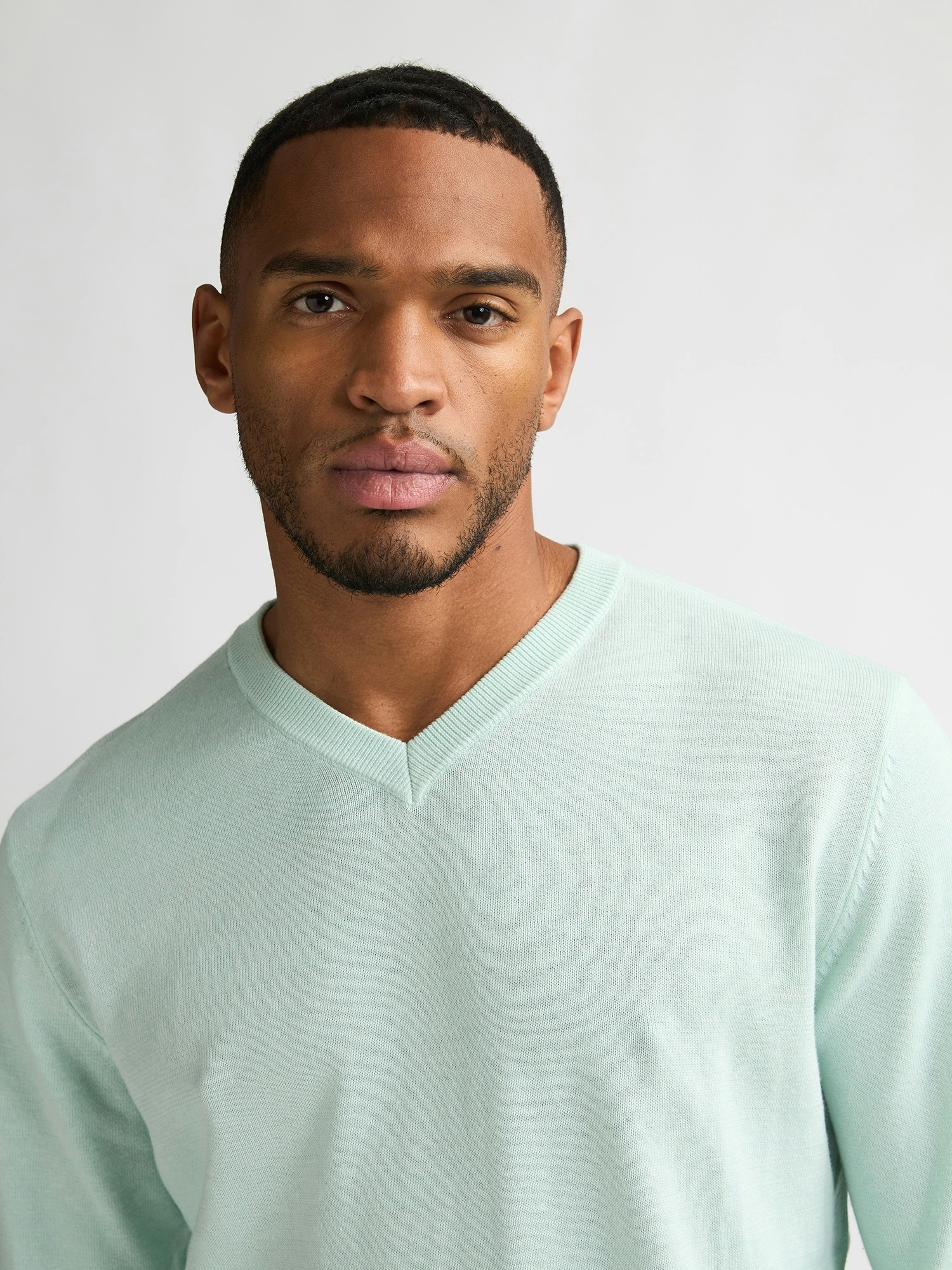 Petrol Industries Pull col V »V-Neck Basi« mélange de matériaux avec coton