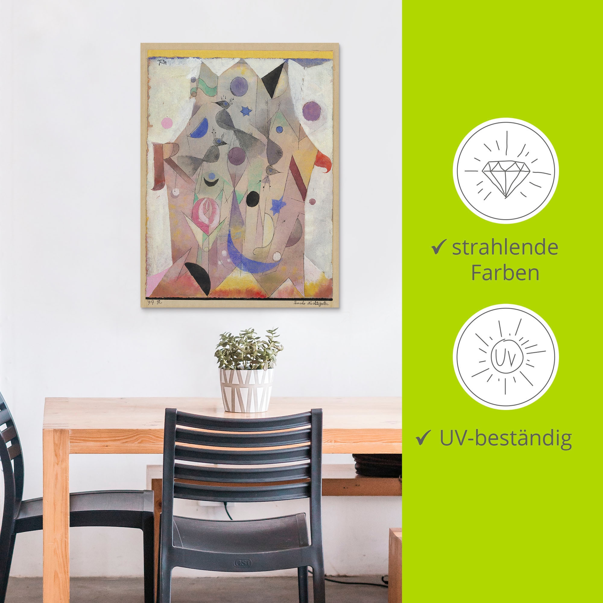 Artland Impression alu-dibond »Persische Nachtigallen. 1917« 1 cuis tlg. für Innen- und Aussenbereich geeignet, Outdoorbild