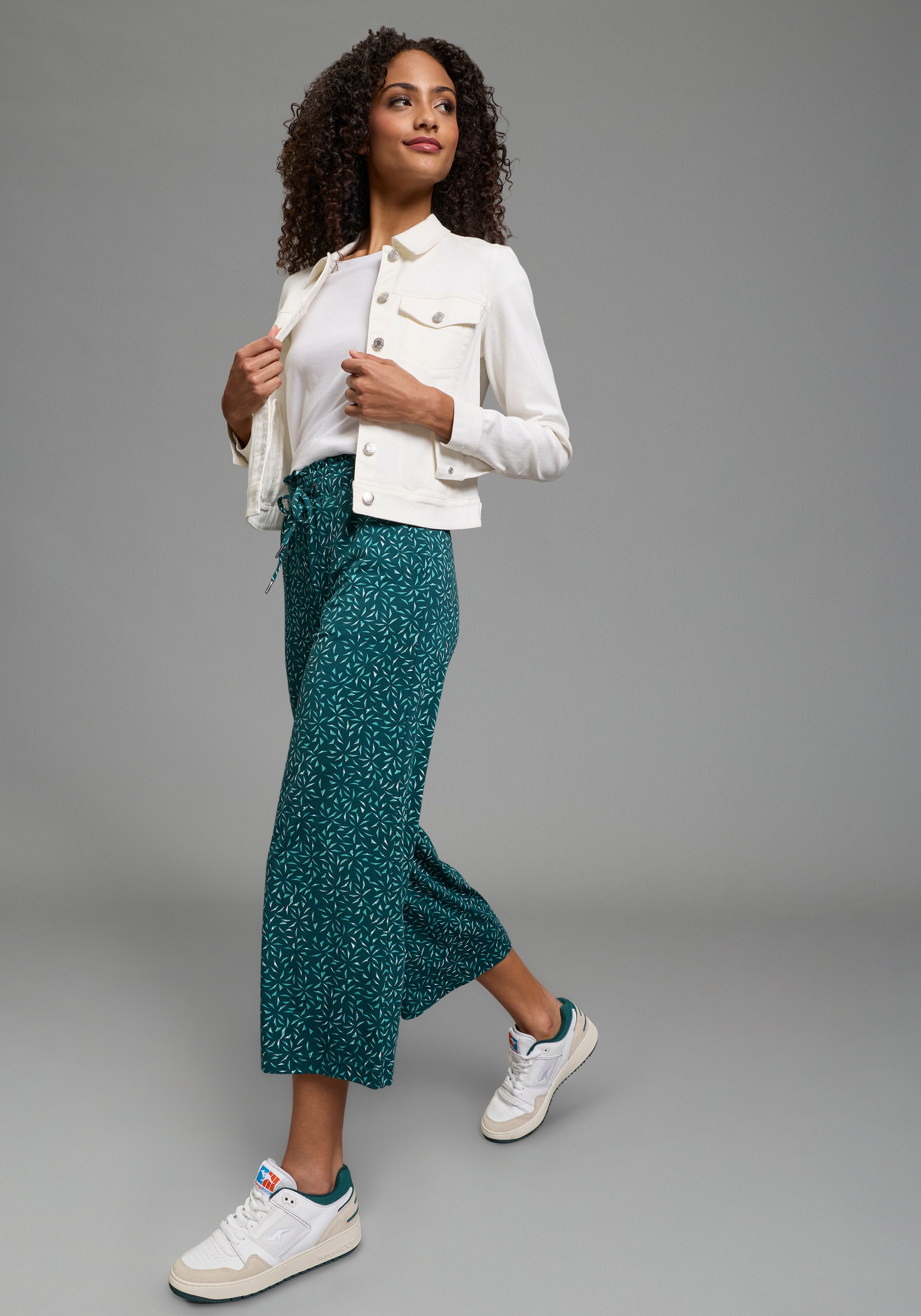 KangaROOS Jupe-culotte  weite Jerseyhose, mit Eingrifftaschen, mit Bindeband am Bund