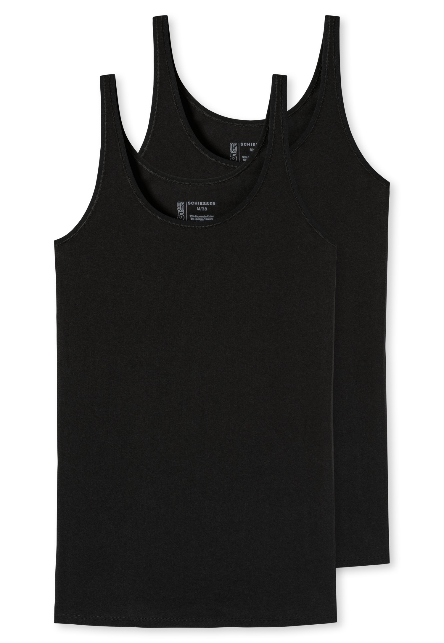 Schiesser Sous-chemise »95/5« pack de 2,  en qualité jersey simple élastique