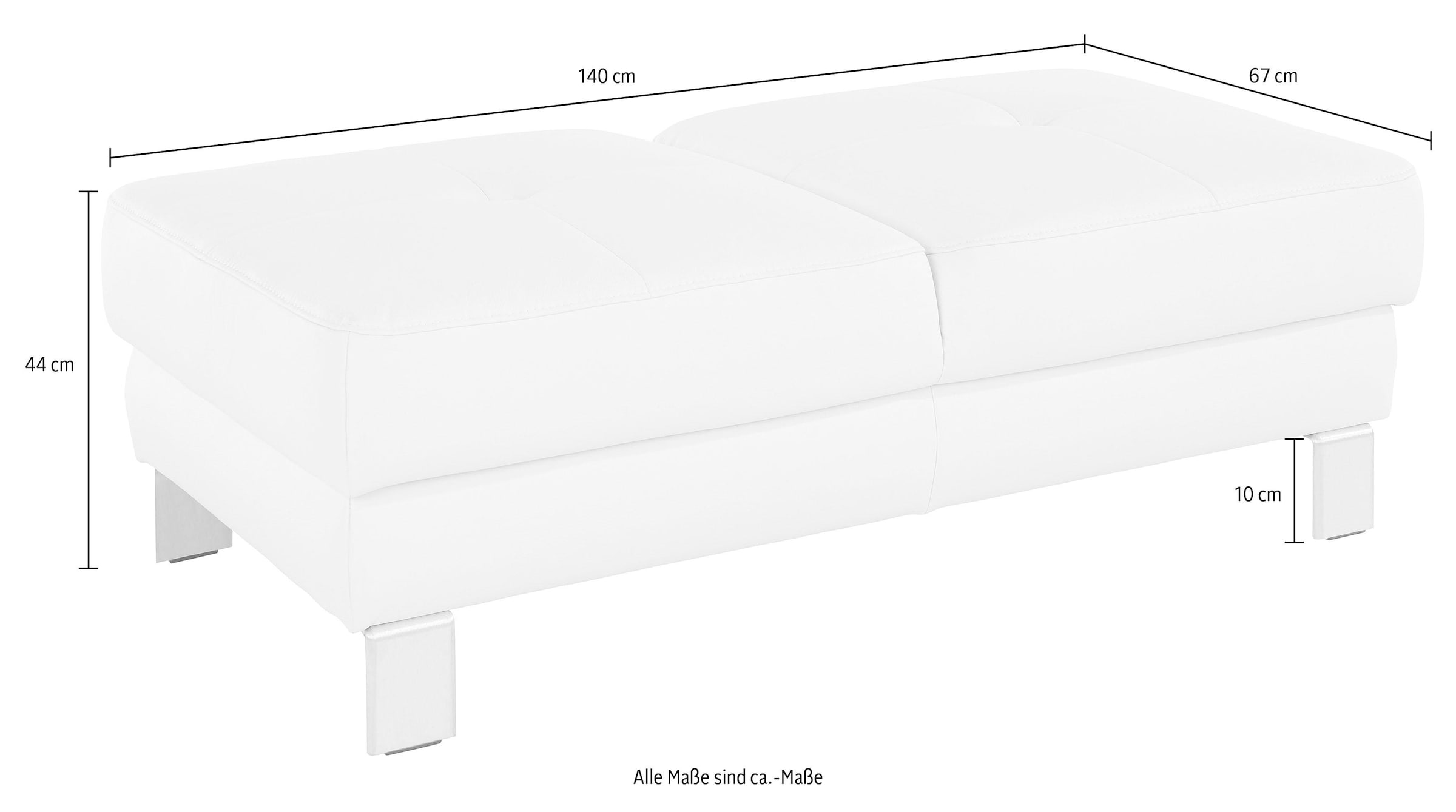 exxpo - sofa fashion Tabouret »Mantua 2 Bankhocker, tolle Verarbeitungsdetails, modern und elegant«