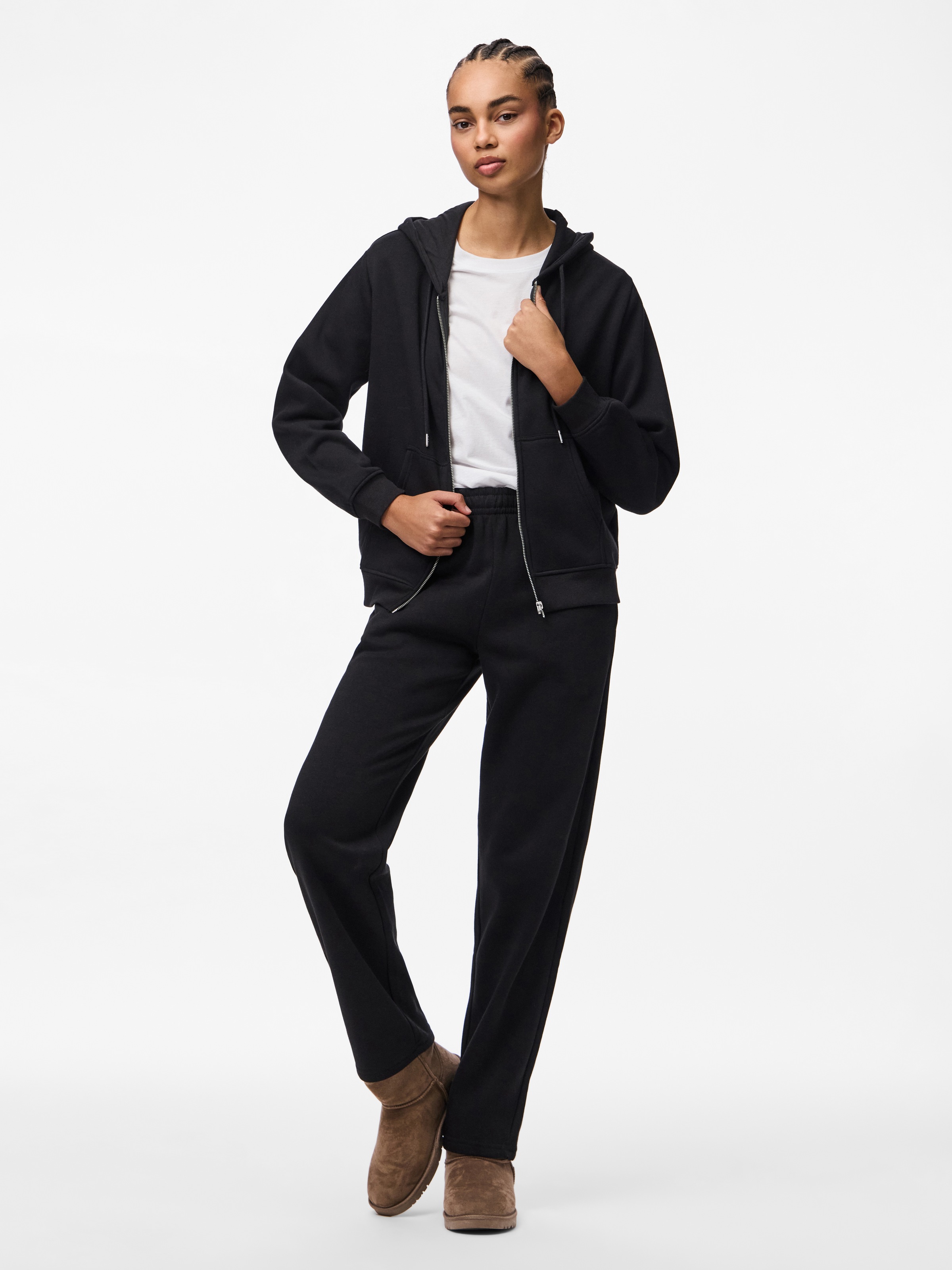 pieces Kapuzensweatshirt »PCCHILLI LS ZIP HOODIE NOOS BC«, Baumwollmischung, regular fit
