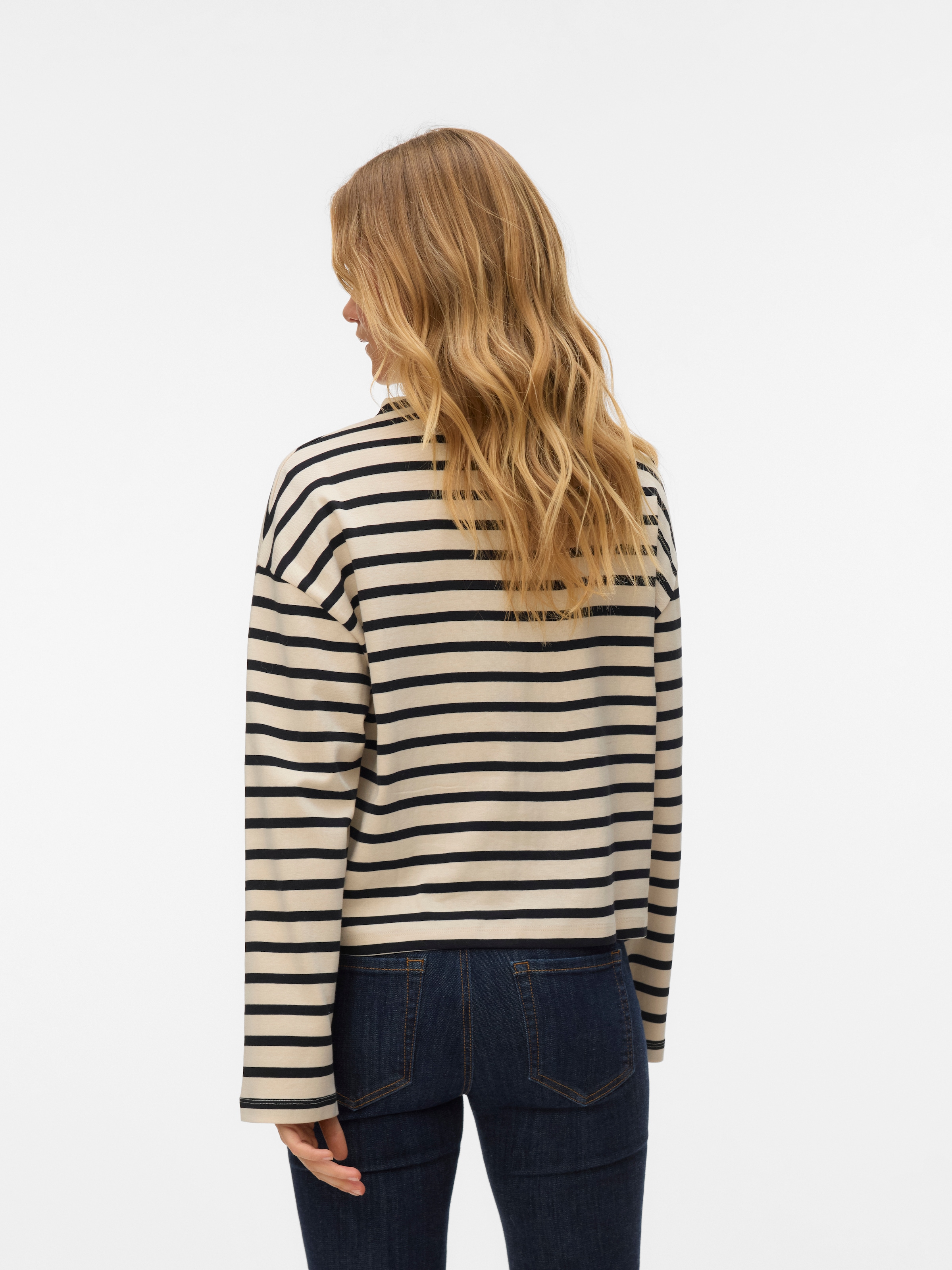 Vero Moda T-shirt à manches longues »VMURENA LS OVERSIZED FUNNEL NECK TOP JRS« mit Trompetenärmeln