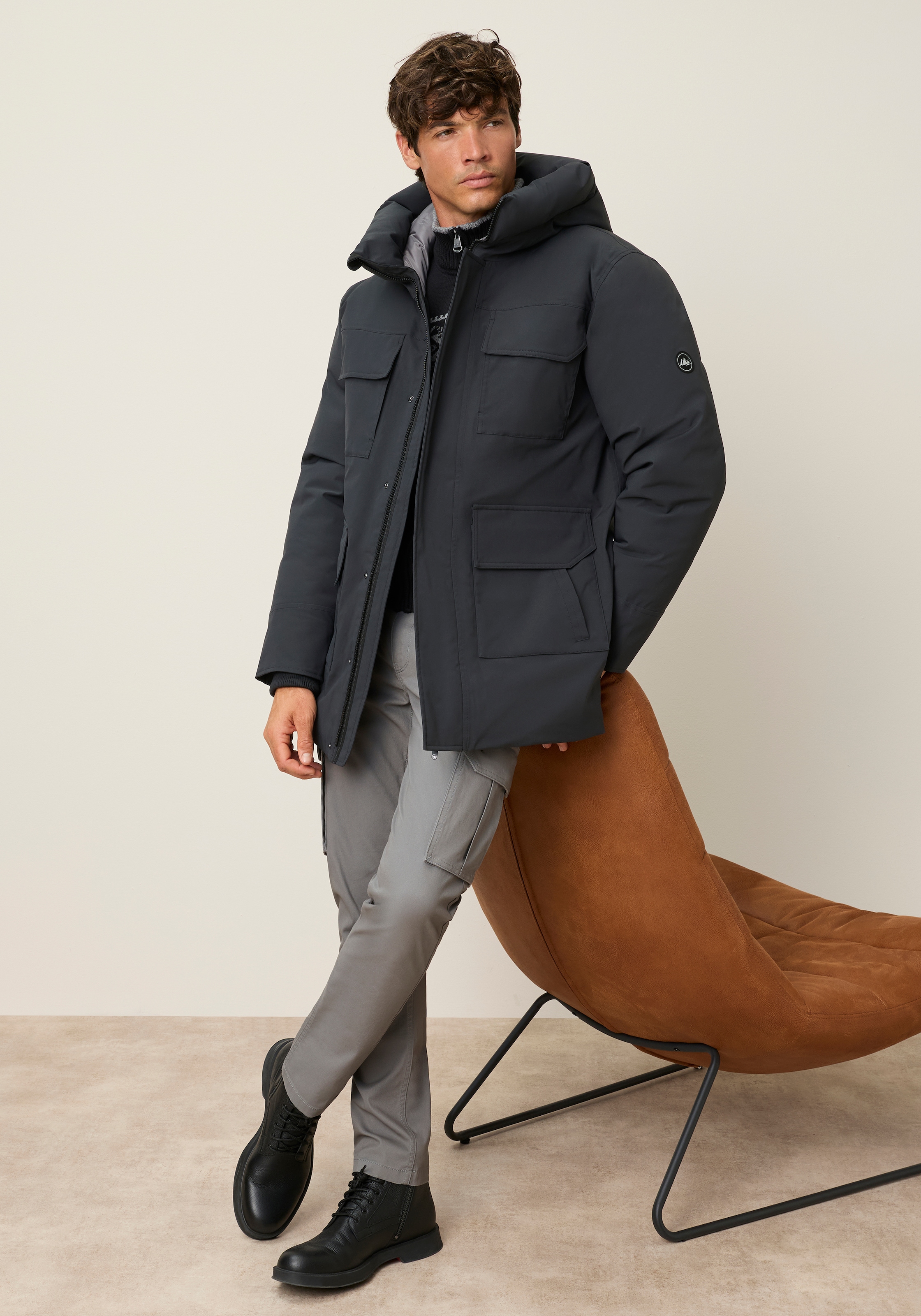 Polarino Parka fonctionnelle avec capuche Idéal pour l'hiver avec de grandes poches et une capuche