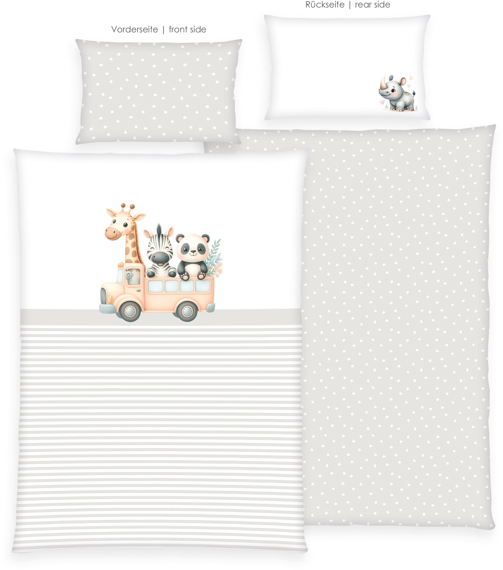 Baby Best Linge de lit pour bébé »babybest Adventure Buddies« 2 cuis