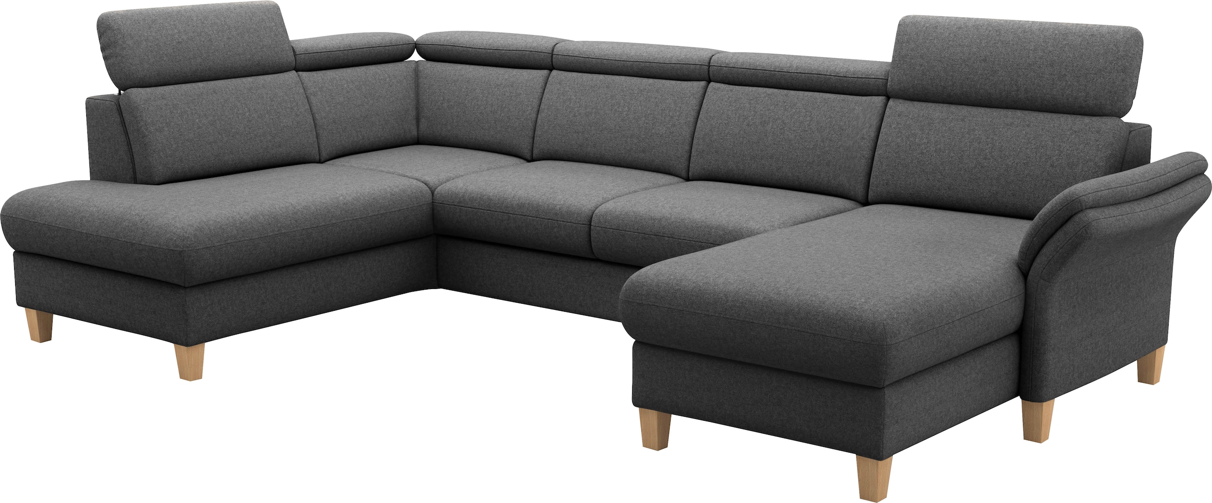 Home affaire Paysage de salon »Glendale, U-Form« inkl. Kopfteilverstellung, wahlweise mit Vorziehsitz und Bettkasten