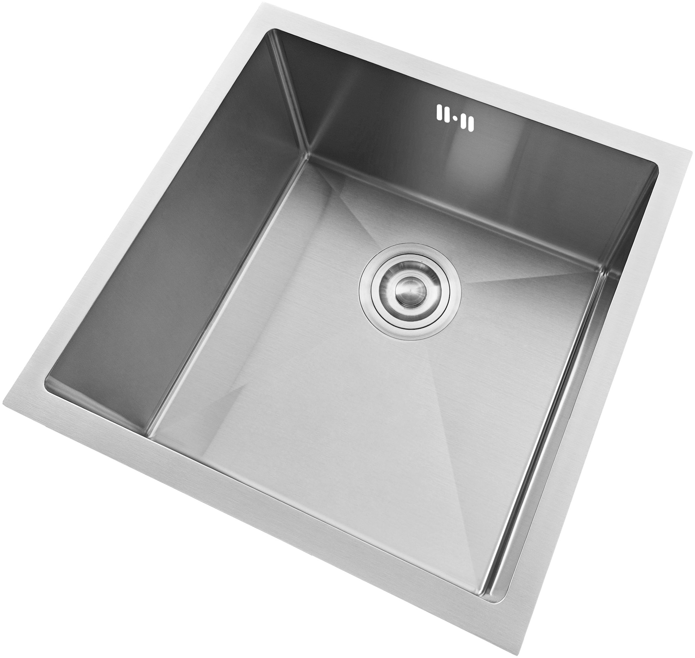 welltime Évier en acier inoxydable »Stan« Inclus garniture de vidange et trop-plein, 
