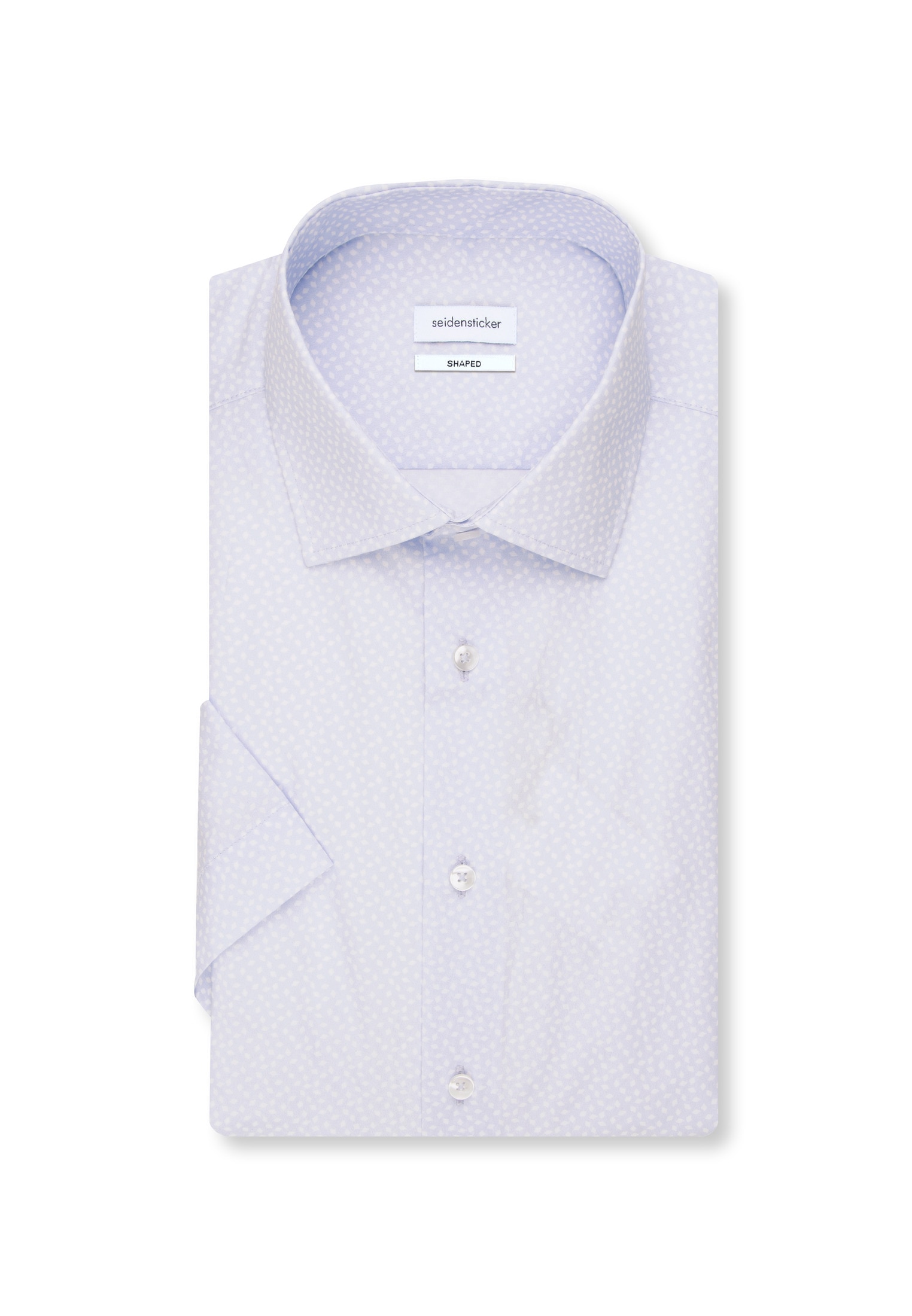 seidensticker Businesshemd »Shaped« Shaped Kurzarm Kentkragen Druck