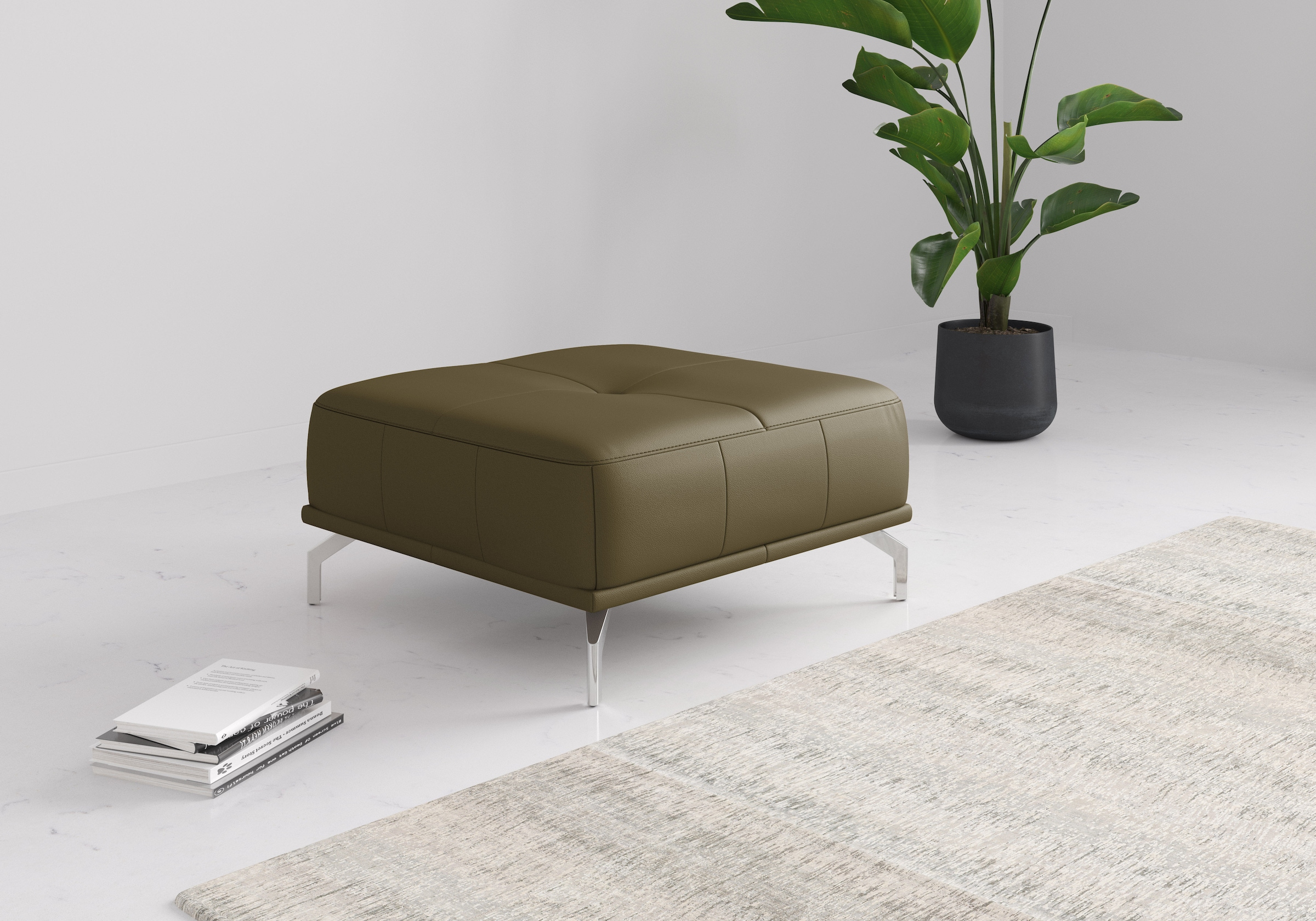 Home affaire Tabouret rembourré »Caluna« moderner Sitzhocker in hochwertiger Verarbeitung