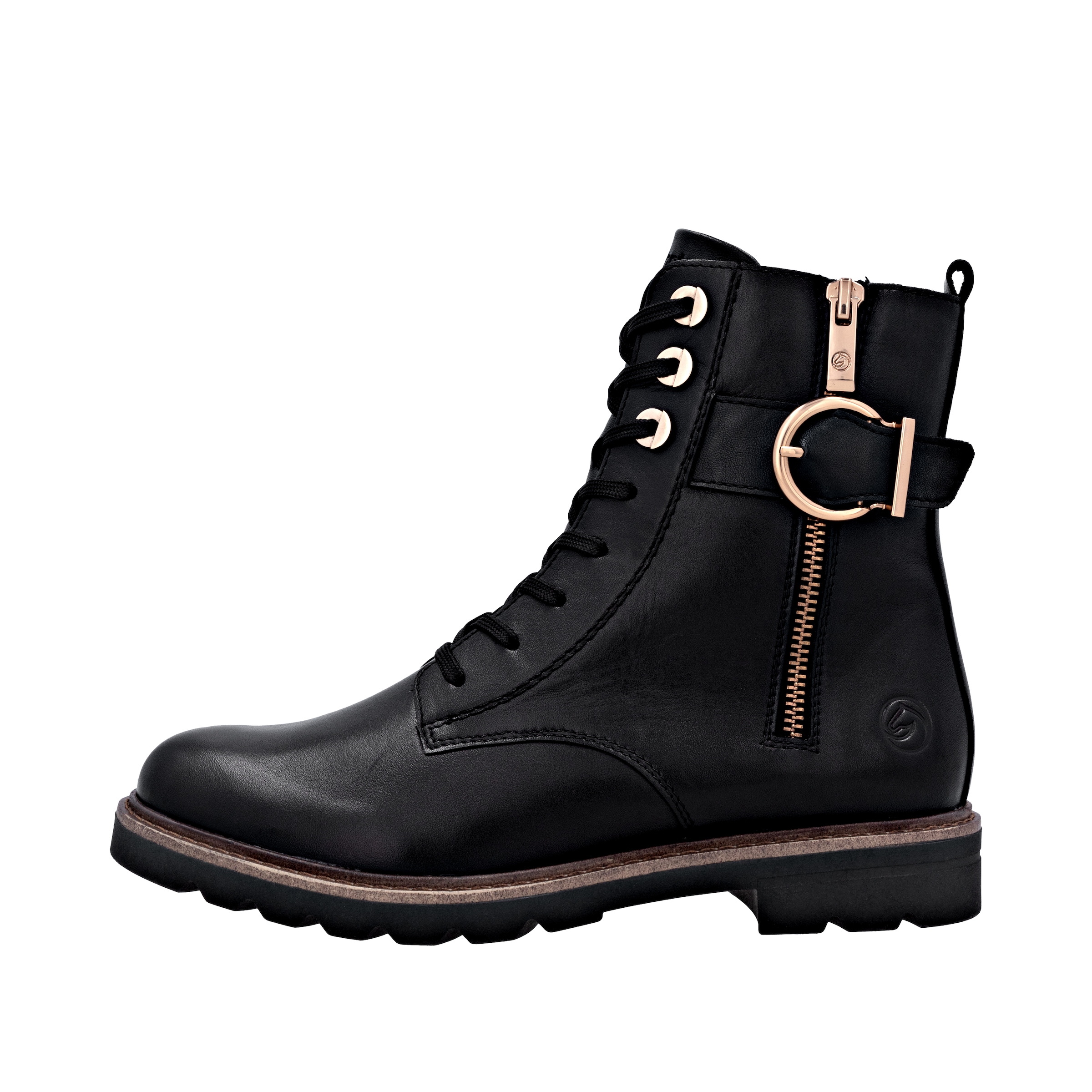 Remonte Schnürstiefelette  Schnürboots, Casual-Stiefelette, Blockabsatz, mit grosser Zierschliesse