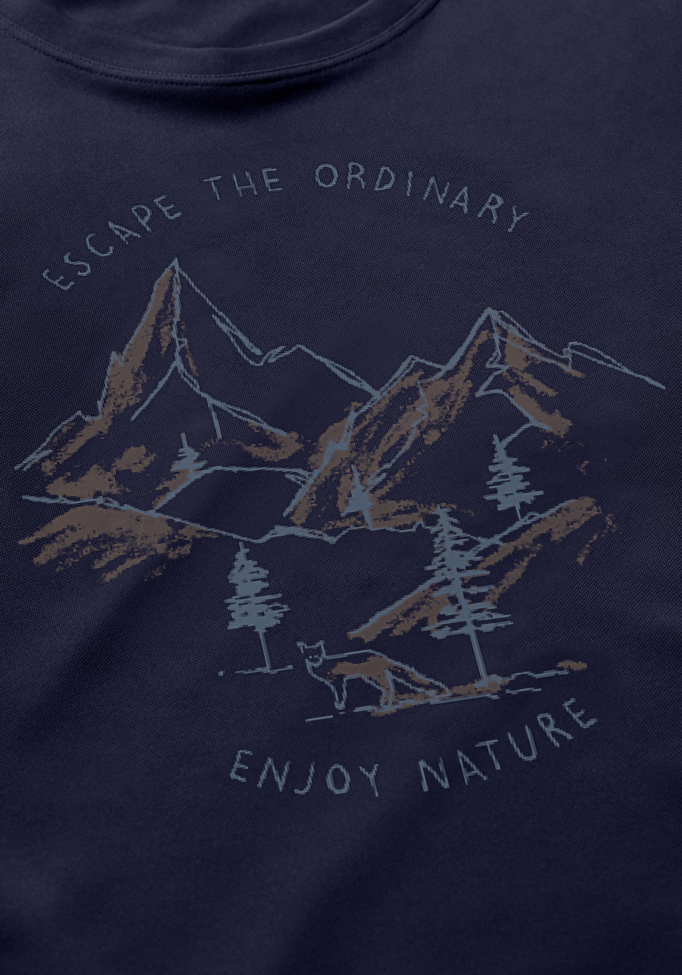 Maier Sports T-shirt »Dieter Print« Herren Funktionsshirt, Freizeitshirt mit Aufdruck, Regular Fit