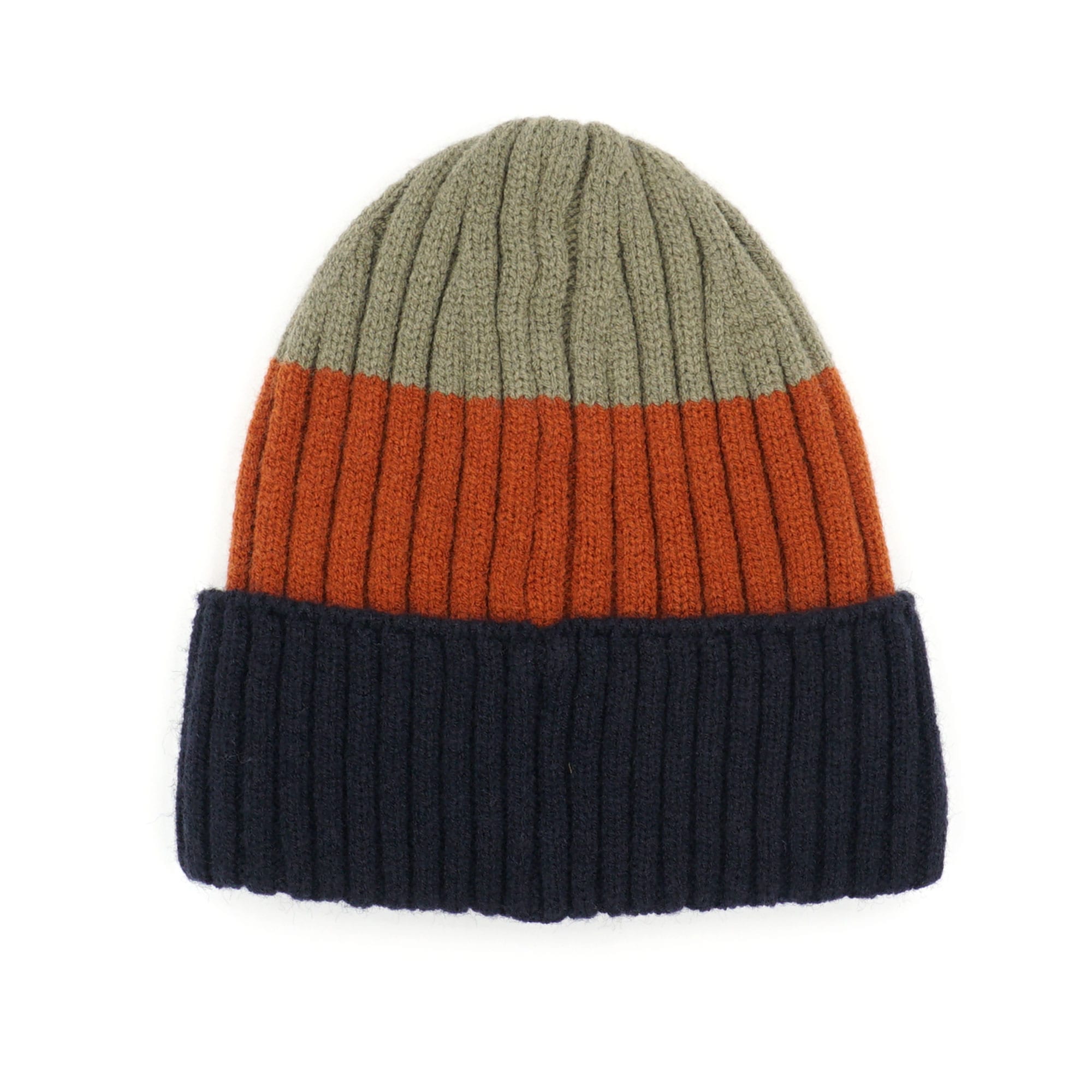 MAXIMO Bonnet Wollanteil, gestrickt, gefüttert, mit Umschlag, breit gestreift