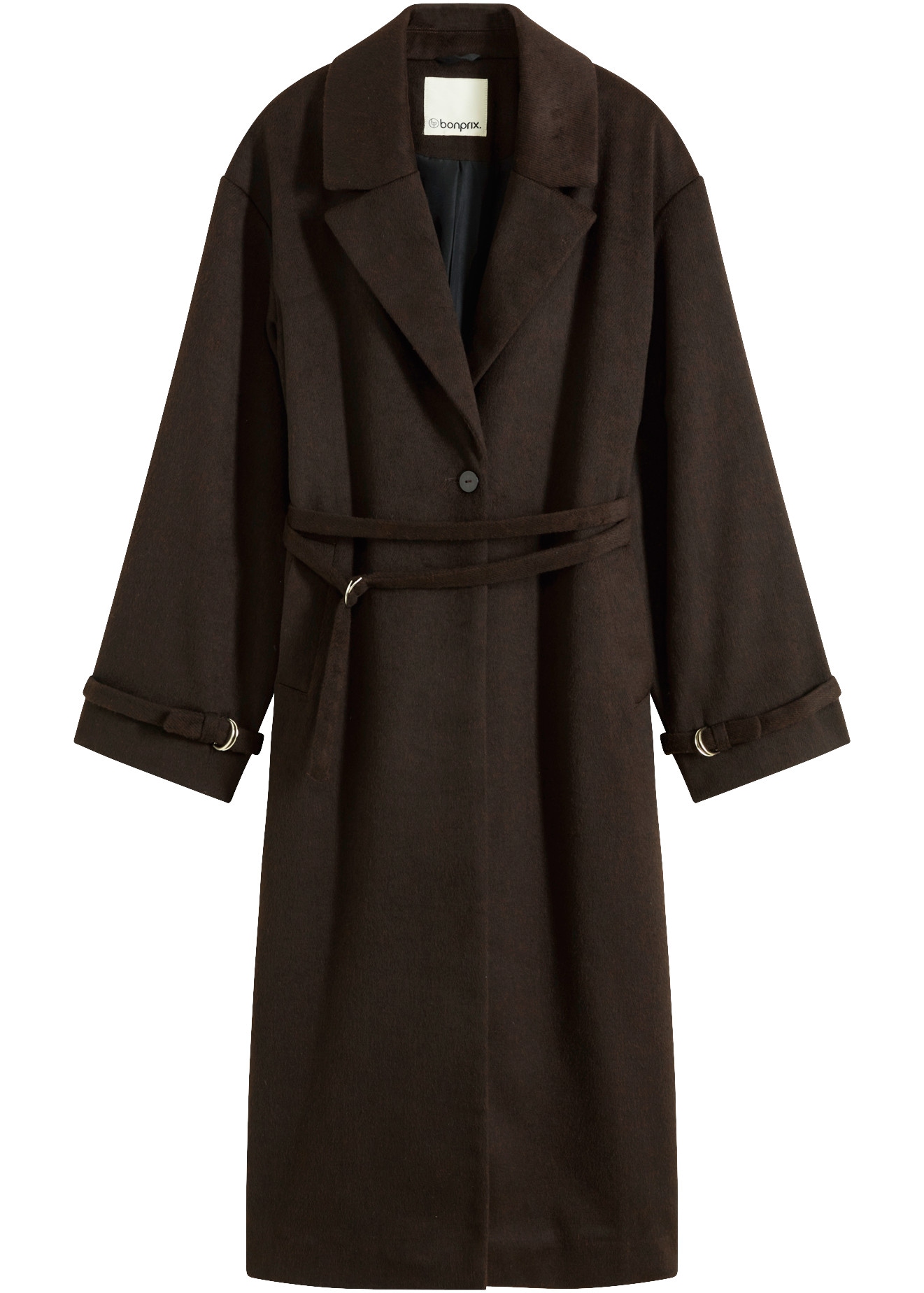 bonprix Wintermantel Oversize-Passform, mit Reverskragen, aus Polyester