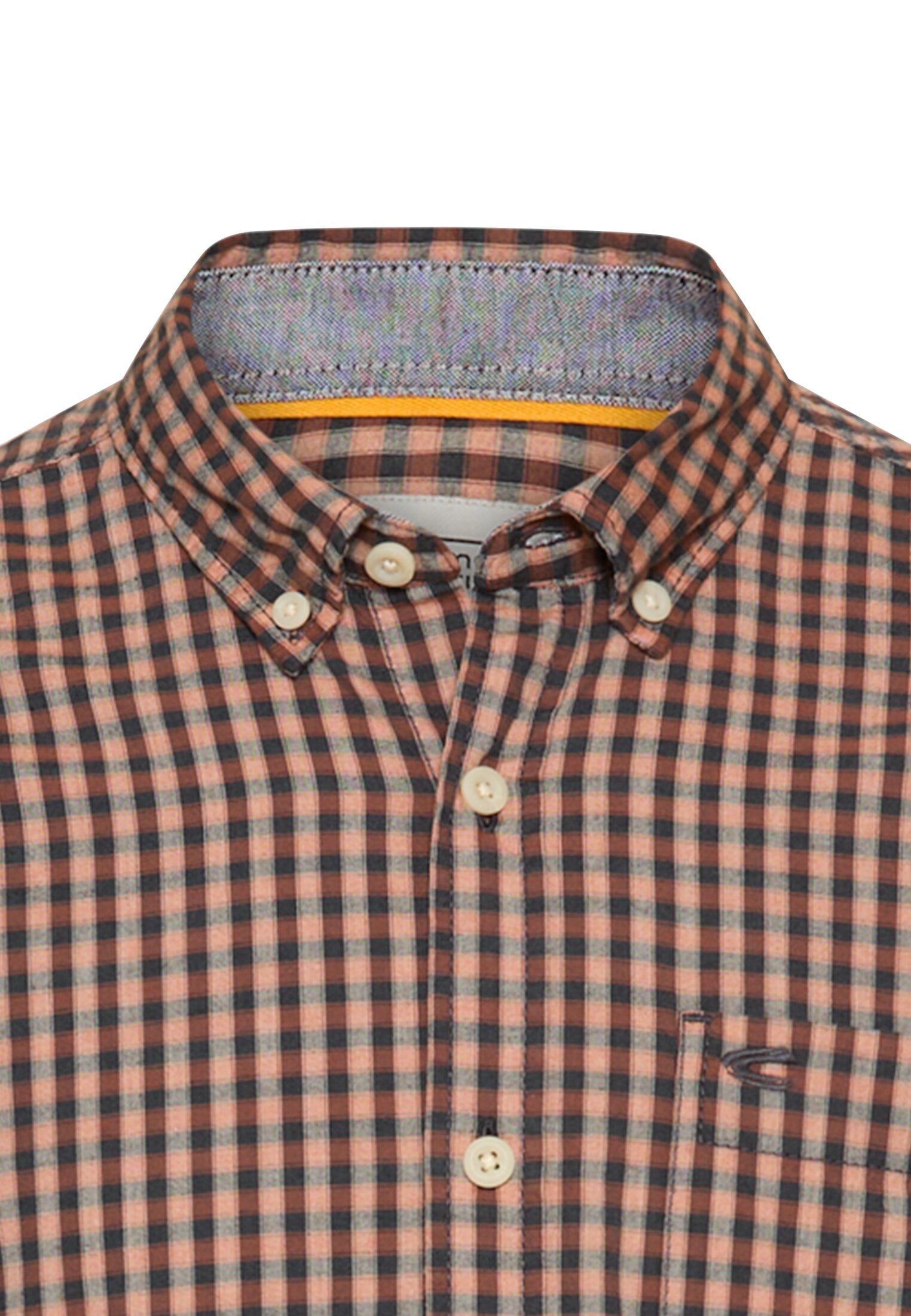 camel active Chemise à carreaux mit Logo Stickerei
