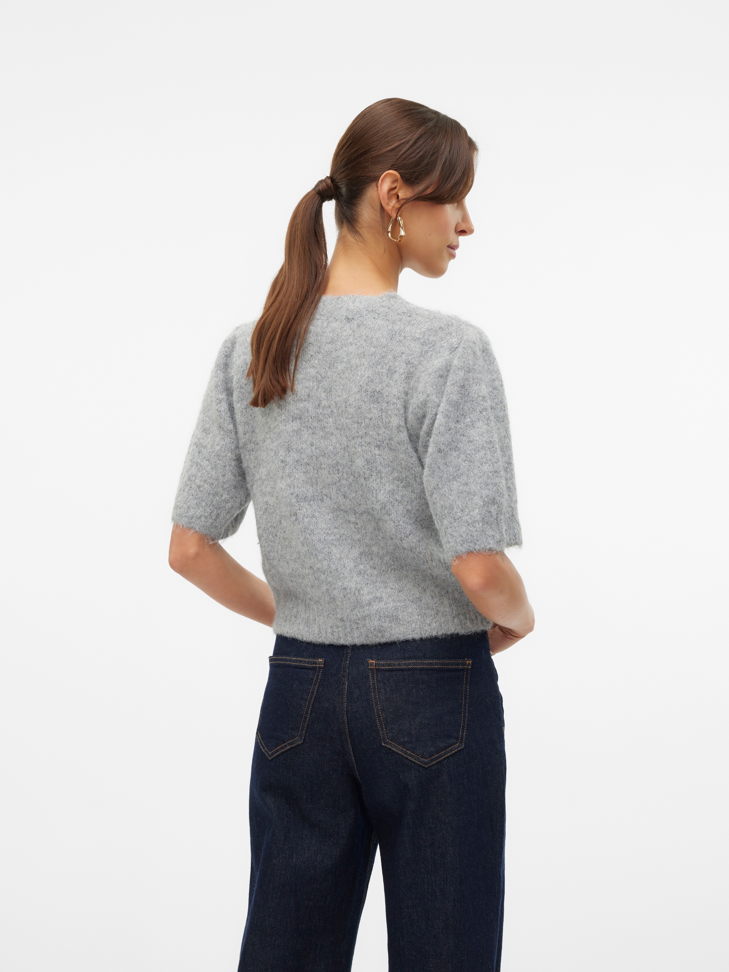Vero Moda Pull en tricot »VMNOVAH SS O-NECK PUFF PULLOVER GA NOOS«

