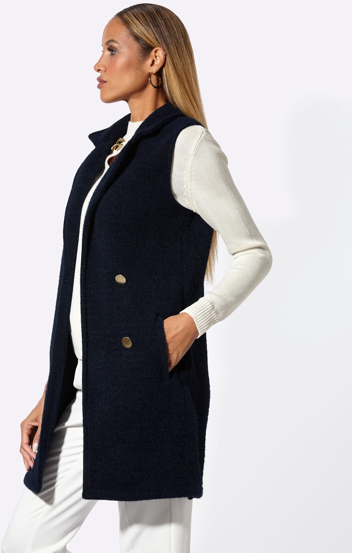 creation L Gilet long