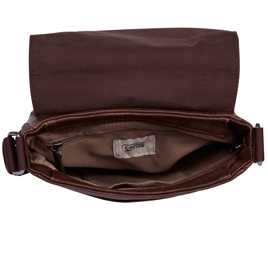camel active Sac à bandoulière »Traces« en similicuir, fonctionnel avec de nombreuses poches & sangle de qualité