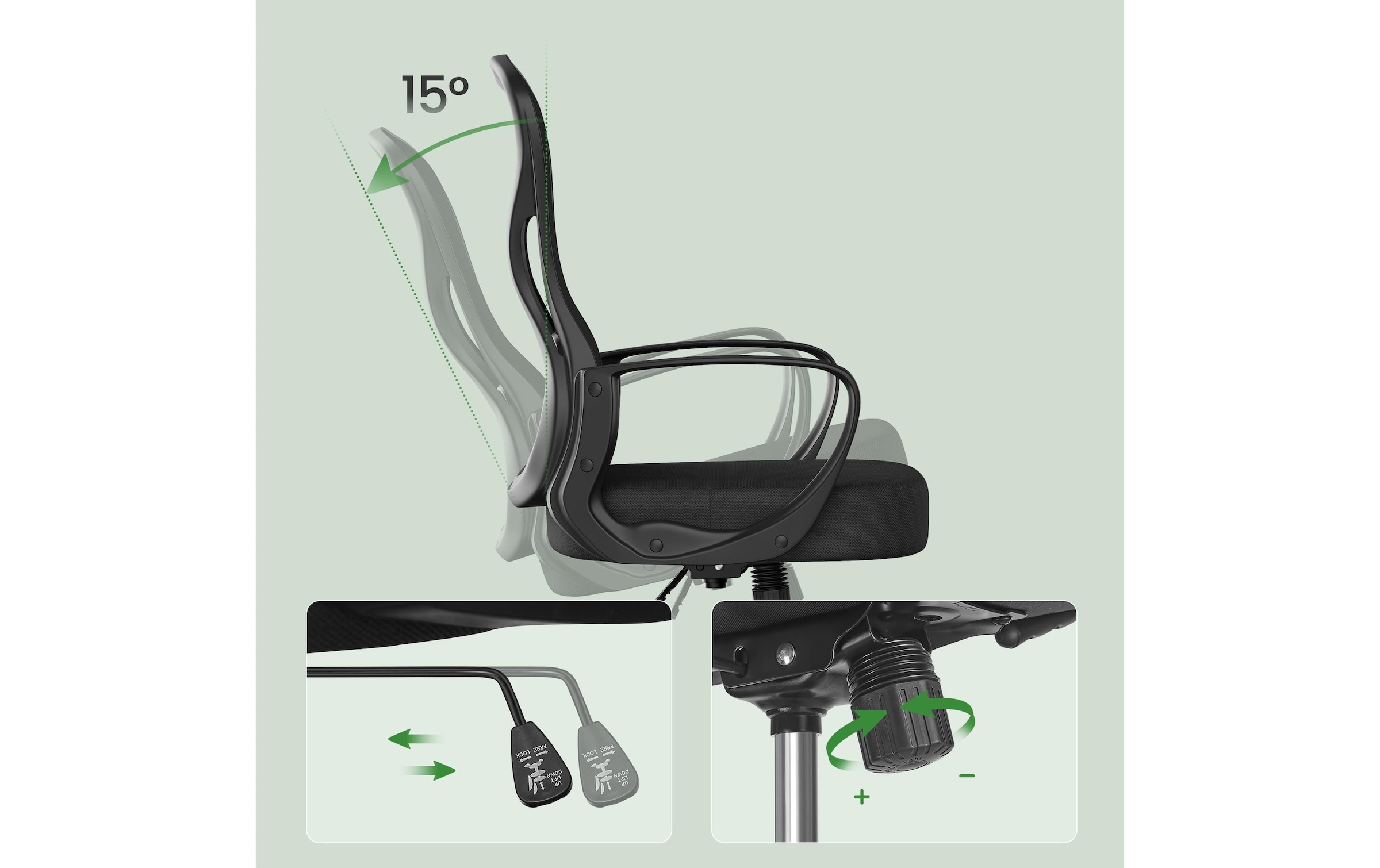 SONGMICS Bürostuhl »ergonomisch Netzgewebe« ()