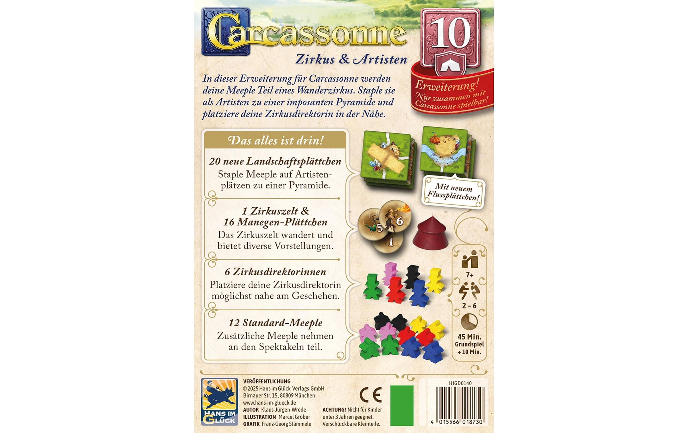 Hans im Glück Jeu »Carcassonne Zirkus und Artisten (d)«