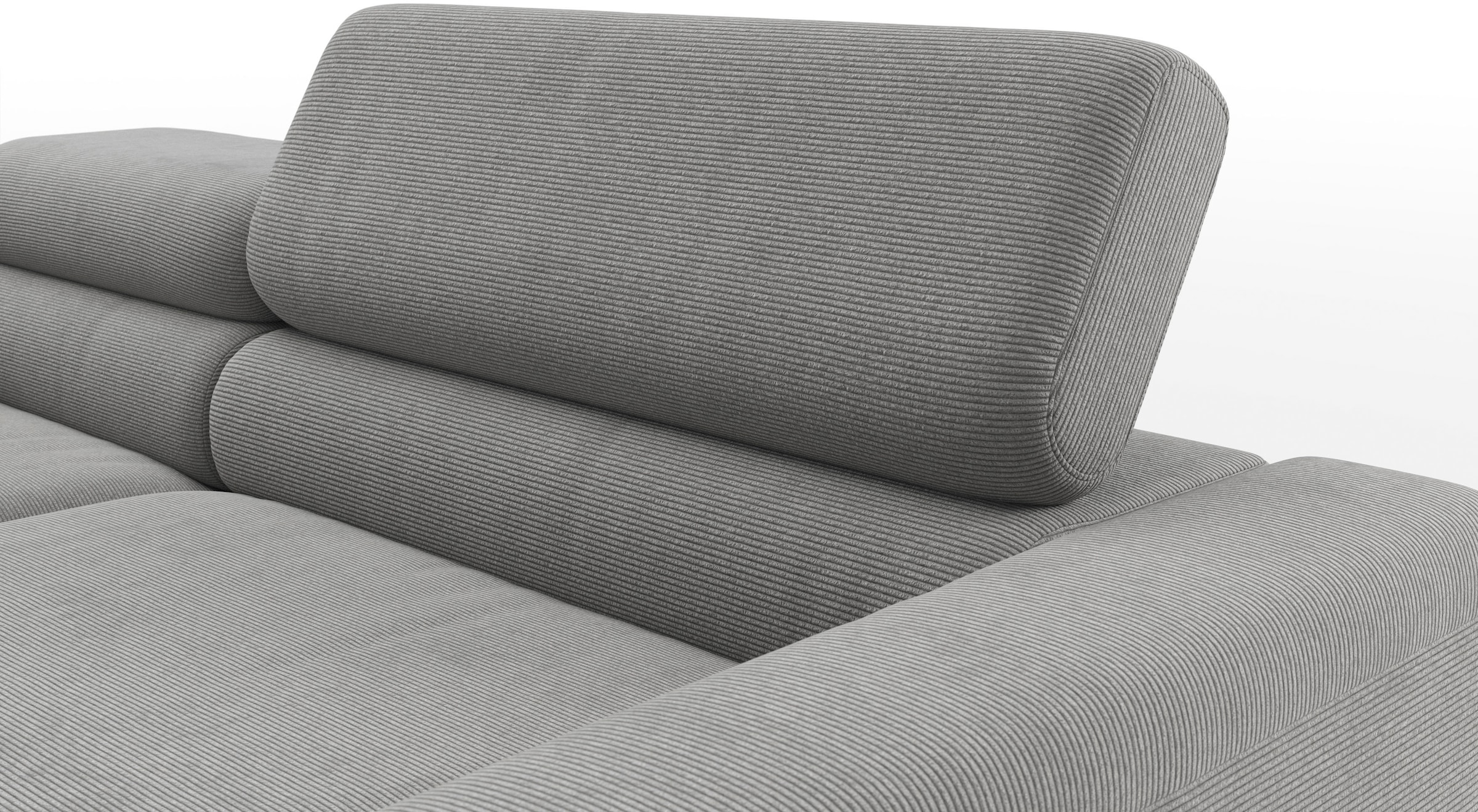 Home affaire Canapé d'angle »Ecksofa, L-Form,  incl. Kopfteilverstellung, Breite 223 cm« réglage électrique de la profondeur d'assise en option