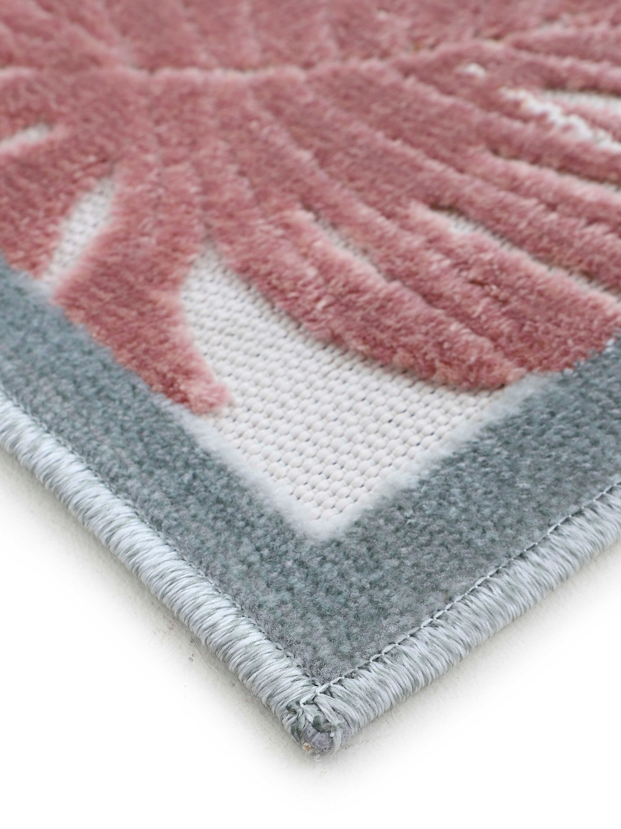 carpetfine Tapis »Deja 104« Rectangulaire 4 mm Höhe robustes Flachgewebe, Floral Palmenblätter, In- und Outdoor, Läufer