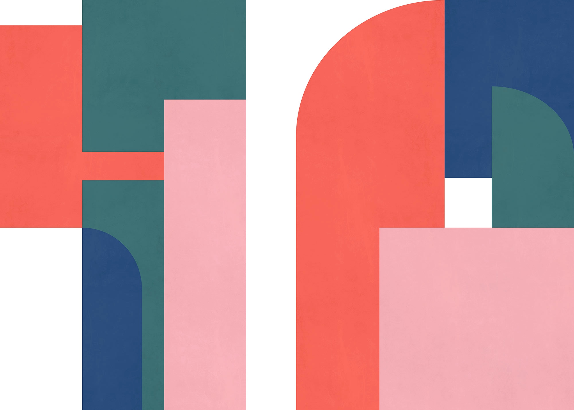 Komar Fototapete »Komar Vlies Fototapete - Geometric Colours - Grösse 350 x 250 cm« bedruckt glatt