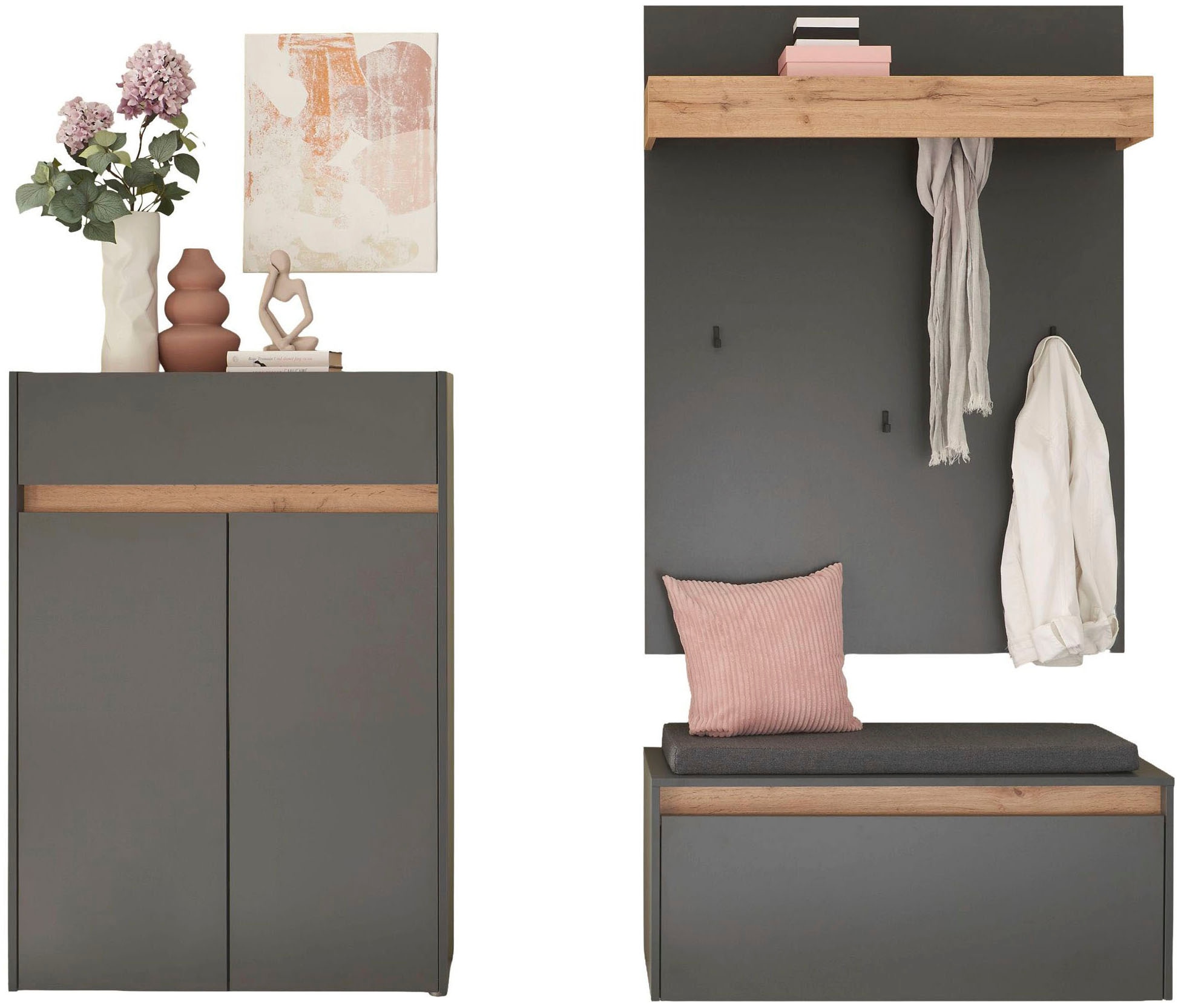 Home affaire Ensemble de vestiaires »City/Giron, moderne Garderobe, viel Stauraum, ca. 24 Schuhe« Set, 3 cuis tlg.