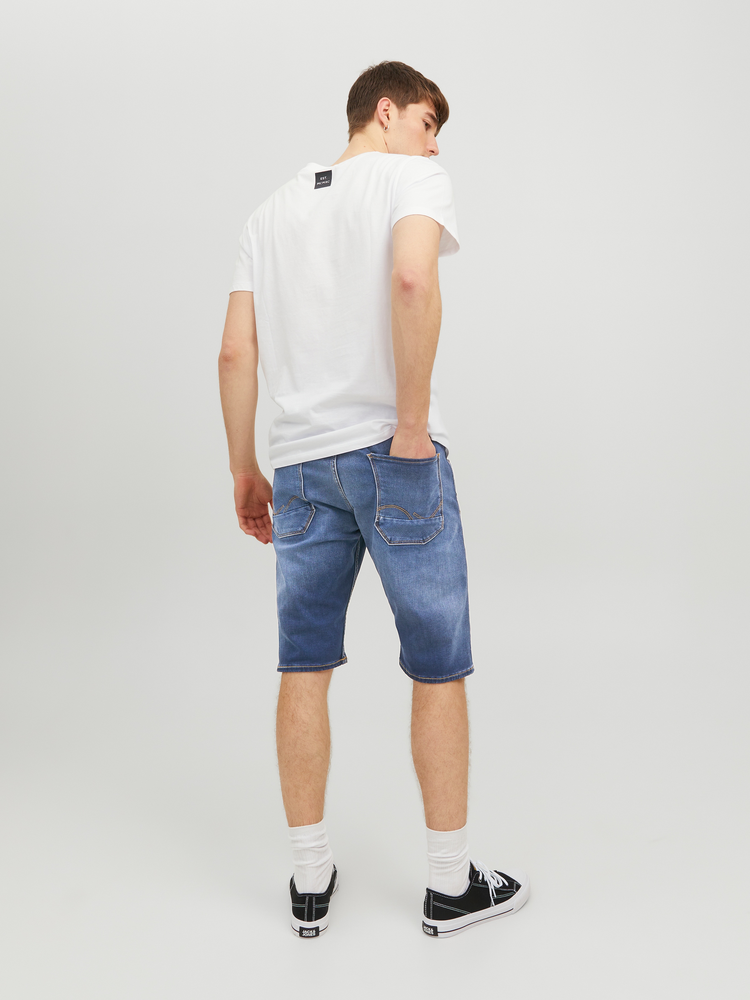 Jack & Jones Jeansshorts »JJISCALE JJLONG SHORTS GE 608 I.K SN«
