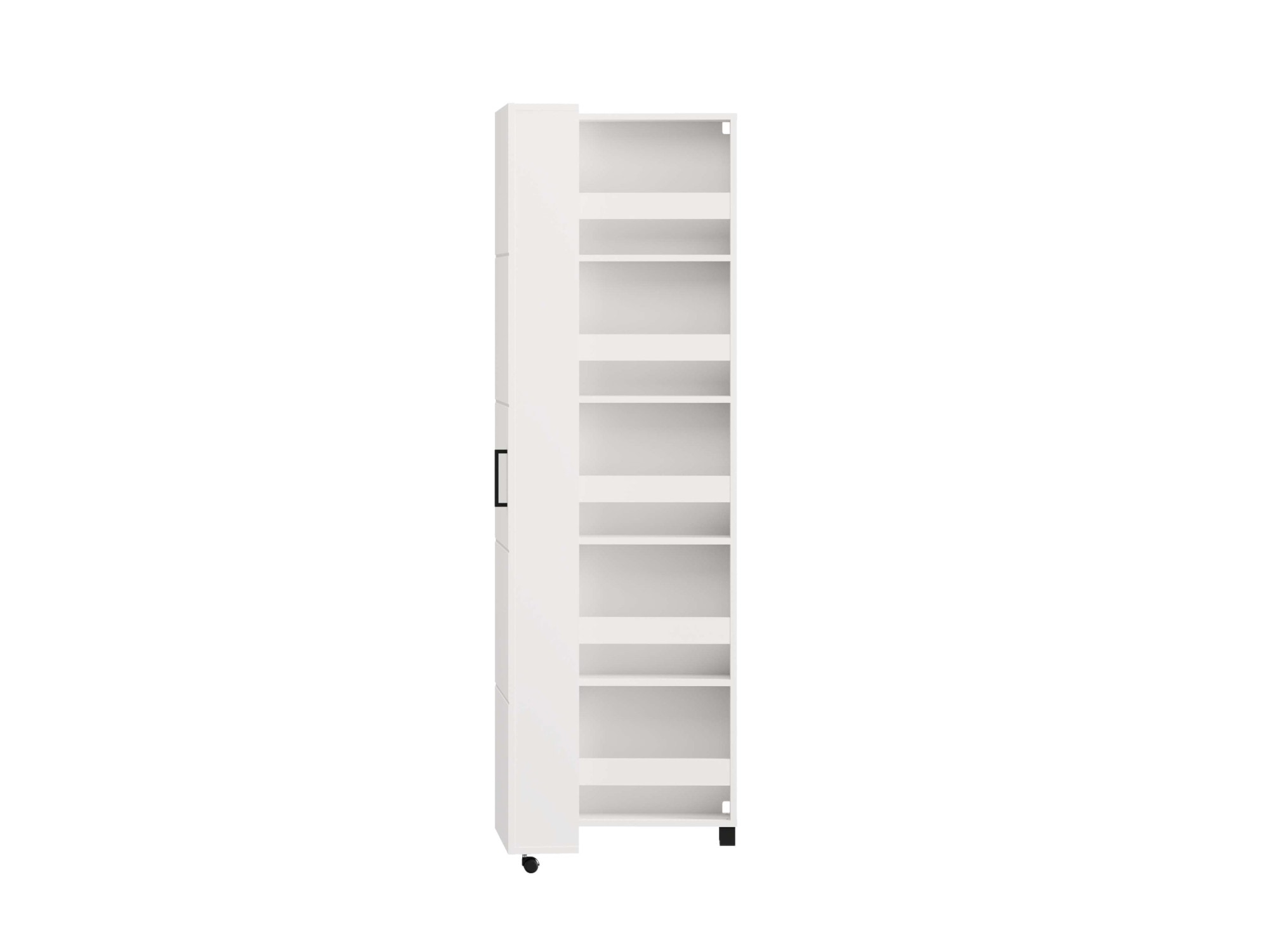 Home affaire Armoire à chaussures »Islay, Drehtür auf Rollen, B/T/H: 45,6/32,4/184,4 cm« Commode à chaussures avec place pour environ 20 paires de chaussures jusqu'à la taille 40