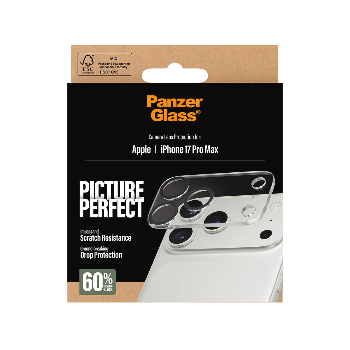 CARE by PanzerGlass Verre de protection pour appareil photo »PicturePerfect Camera Lens Protector« für Apple iPhone 17 Pro Max Kameraschutz,Linsenschutz,Objektivschutz, kratz- & stossfest
