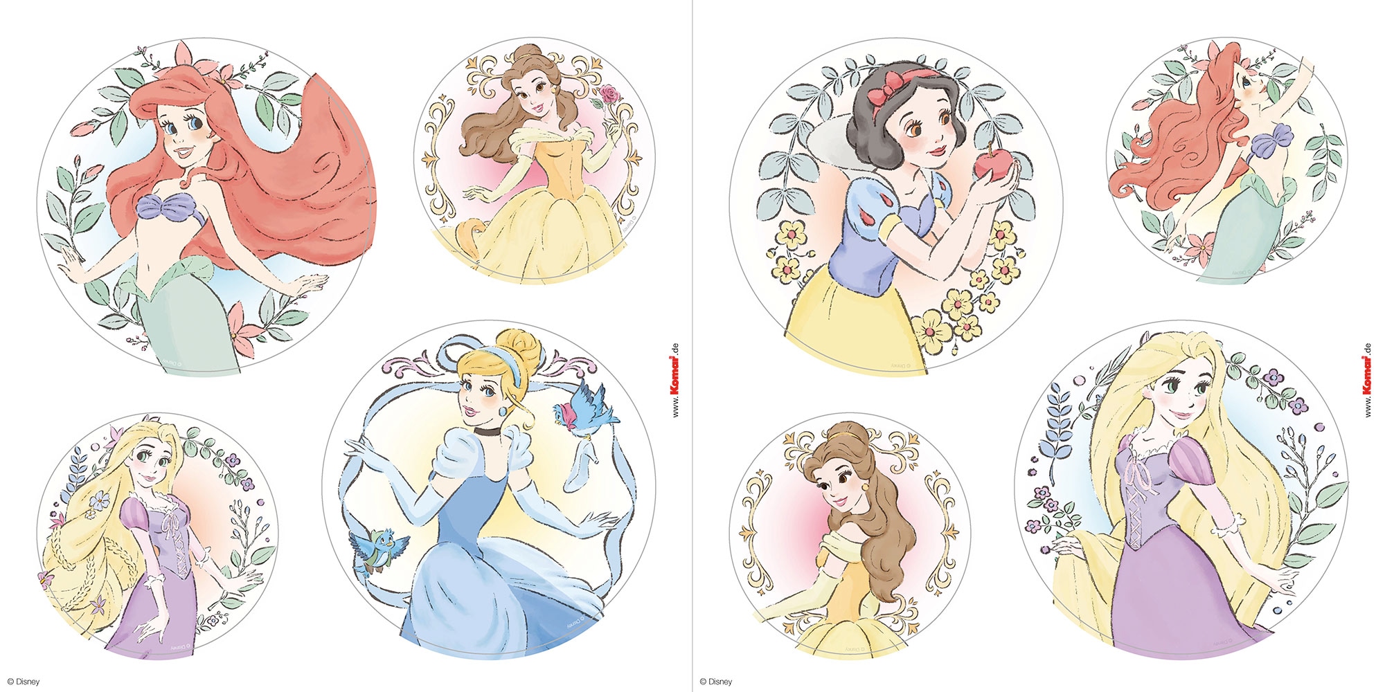 Komar Fensterbild »Fenstersticker - Princess Kindness - Grösse 30 x 30 cm« 34 x 30 cm, 2 Bogen
