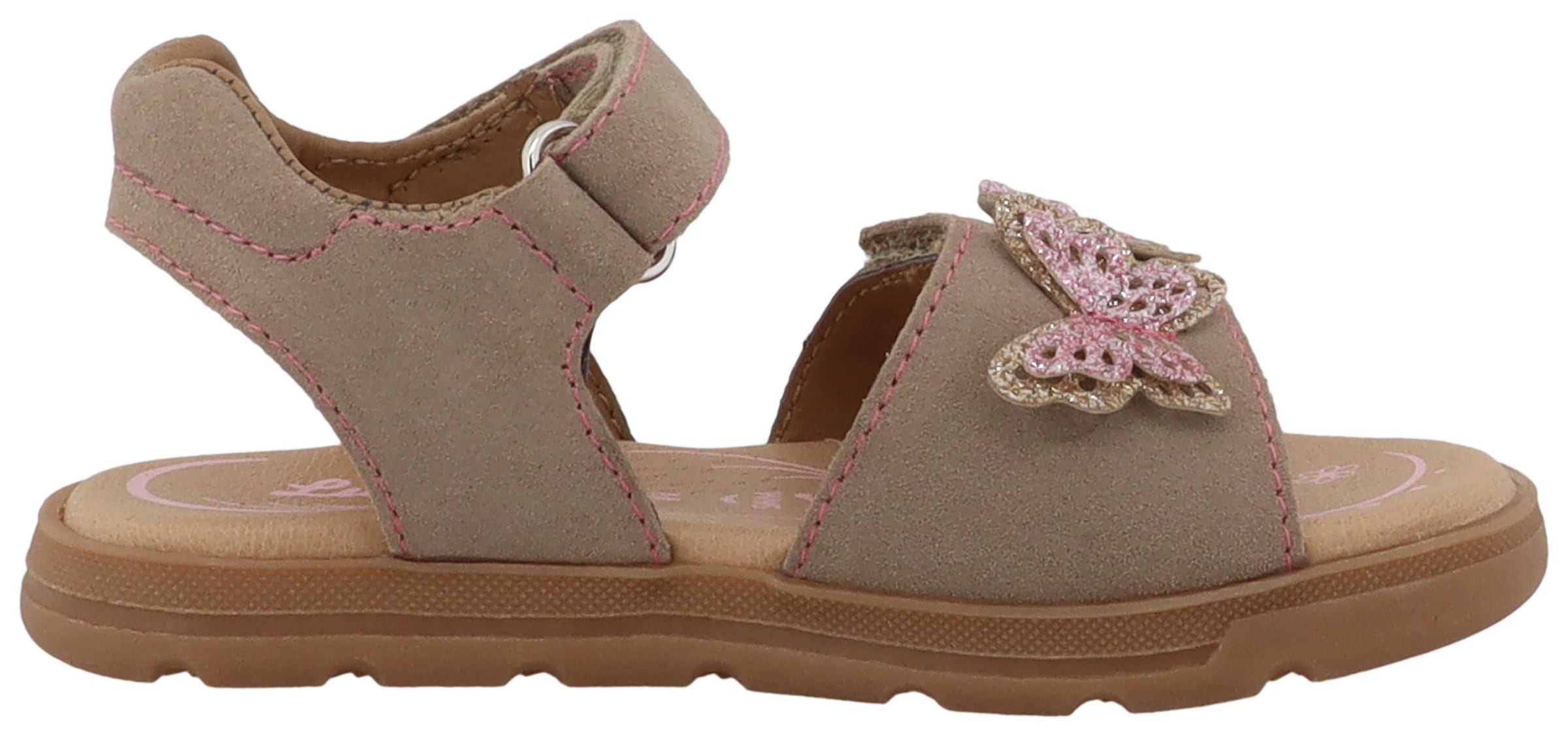 Lurchi Sandale »Cinny«  Chaussure à scratch avec paillettes, gabarit de taille à télécharger