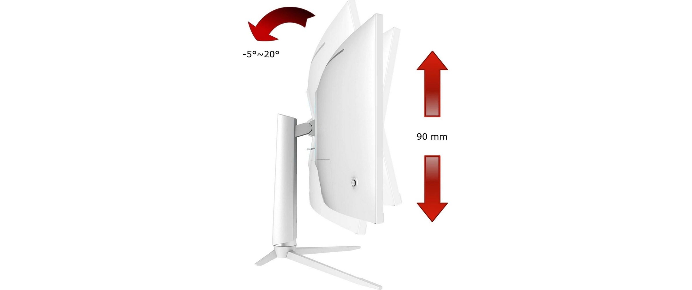 LC-Power Curved-Gaming-Monitor »LC-M34-Q-C-PRO« 86,36 cm/34 ″  3440 x 1440 px UWQHD 165 Hz