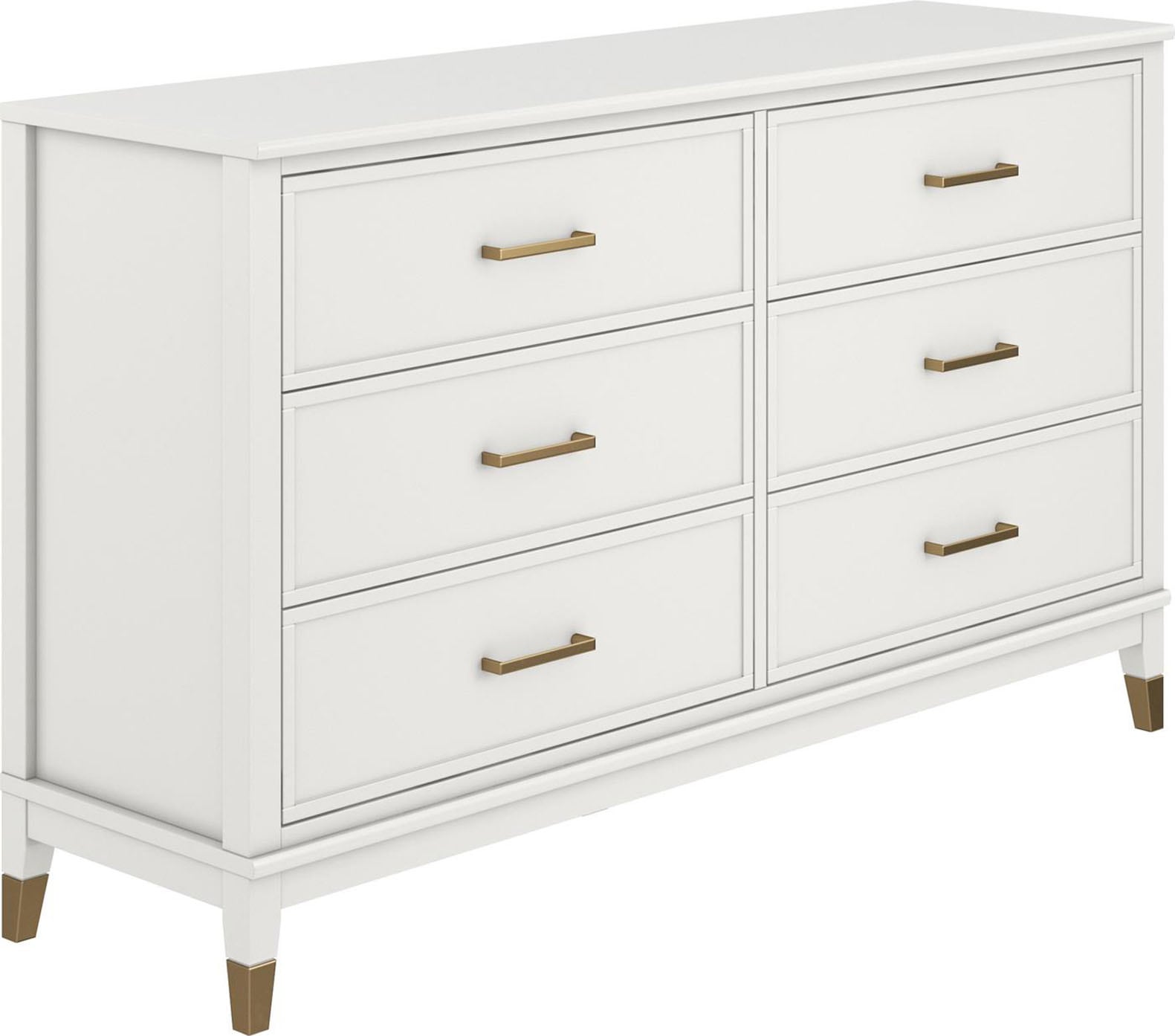 CosmoLiving by Cosmopolitan Commode »Westerleigh« mit 6 Schubladen, MDF, Beine aus Massivholz, Höhe 85 cm, Breite 145 cm
