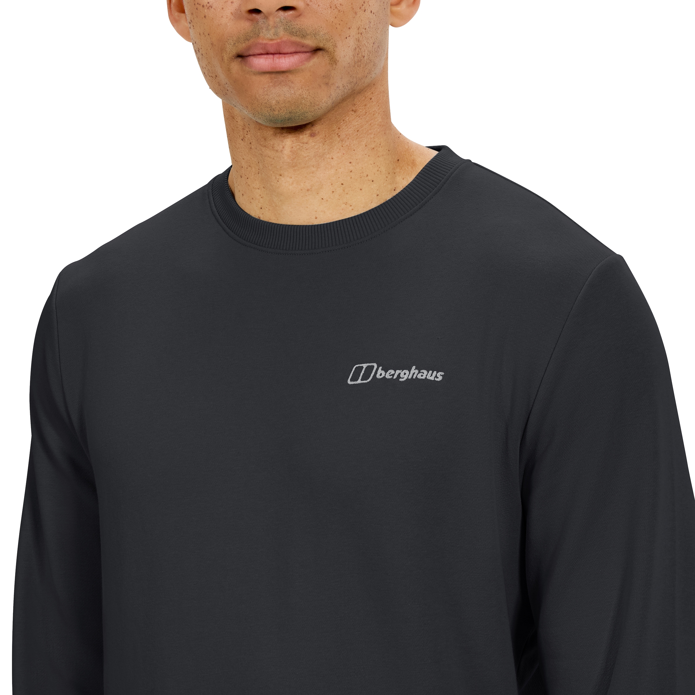Berghaus Longsleeve »M LOGO CREW LIGHT« superwarme Schicht, sportlicher Stil, Rundhalsausschnitt