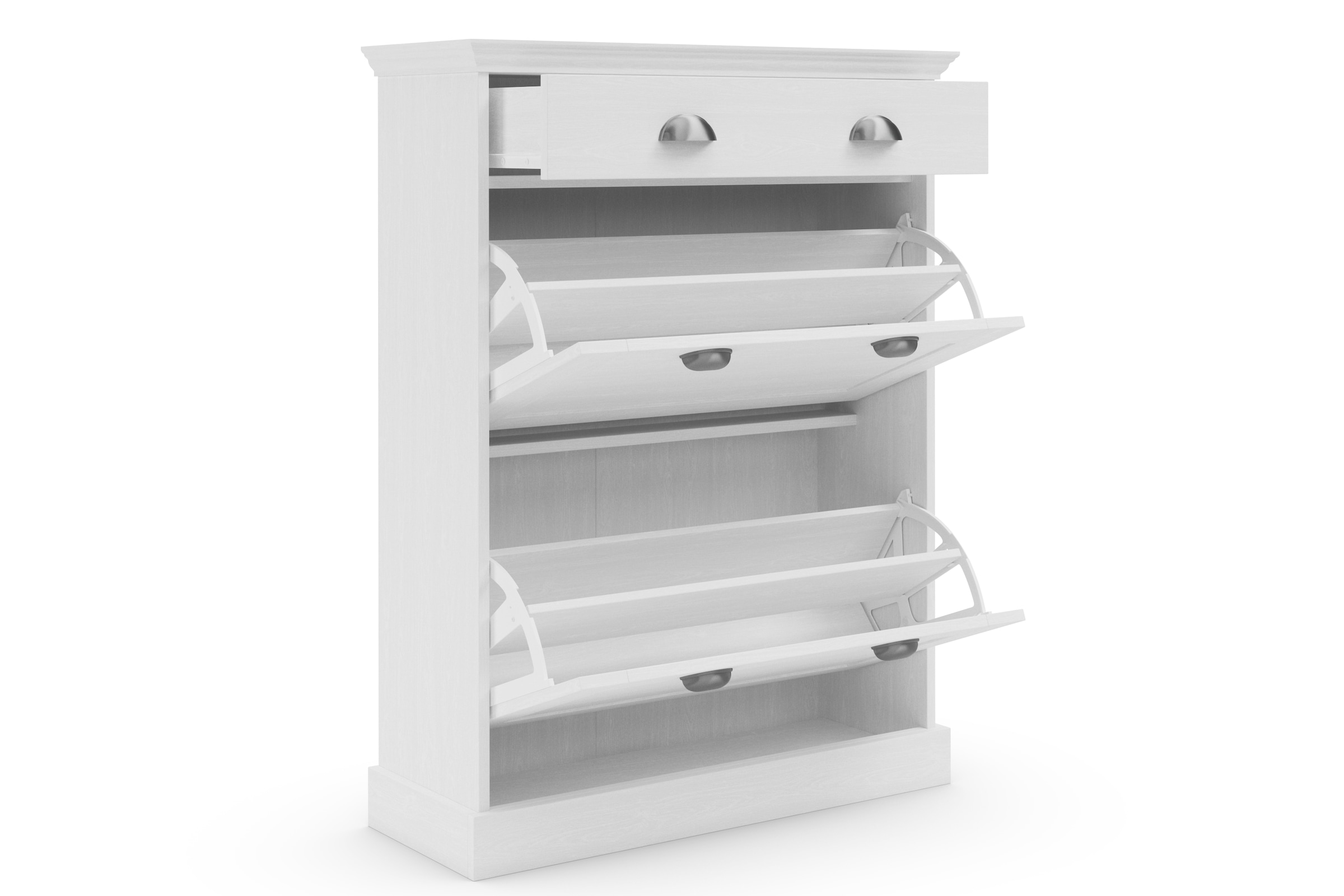 Home affaire Schuhschrank »Motala« mit 2 Klappen u. 1 Schublade, Platz für 12-14 paar Schuhe, Höhe 105 cm