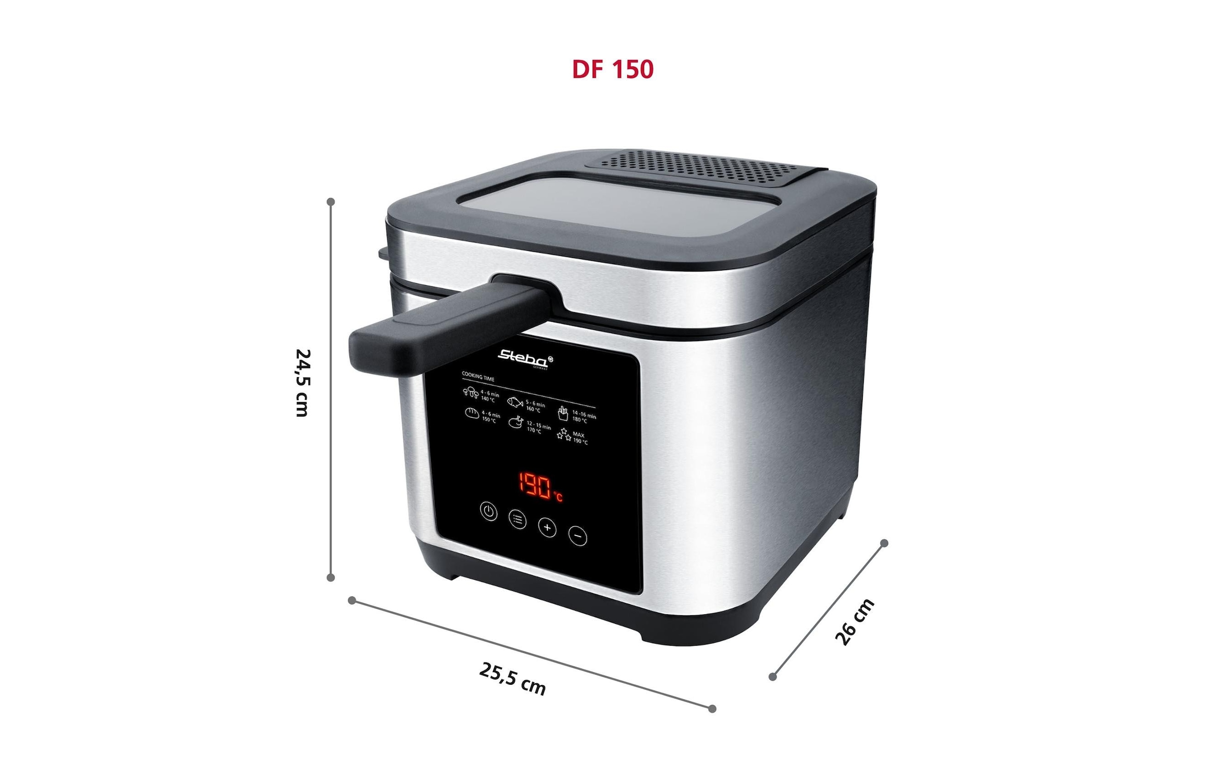 Steba Friteuse »Steba Fritteuse DF 150 Edelstahl 2.5 l 1200 W« 1200