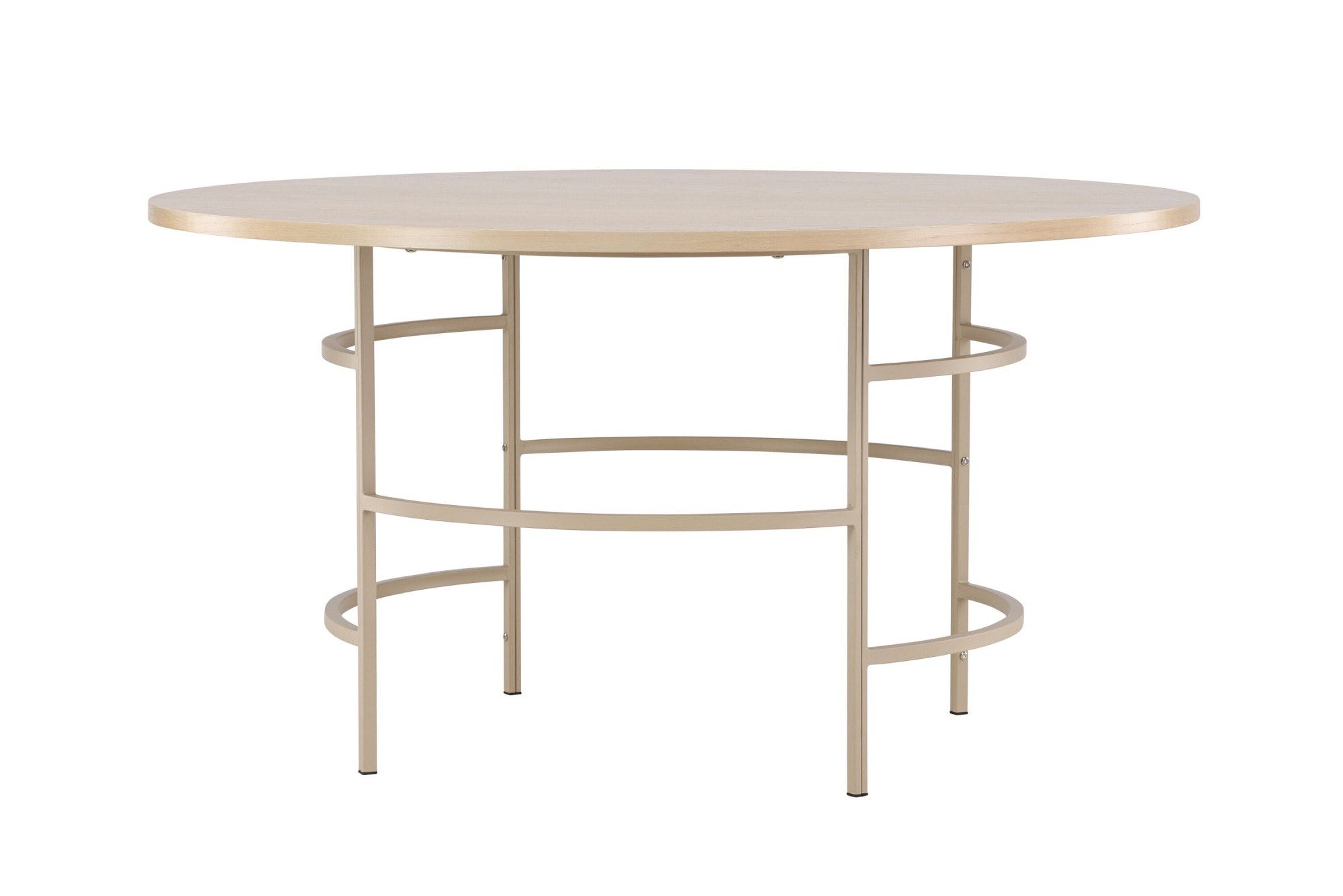 Venture Home Esstisch »Copenhagen, runder Esstisch Ø 140 cm in skandinavischer Eleganz« Esszimmertisch, MDF, Metallbeine, rund, geräumig, kontrastreich